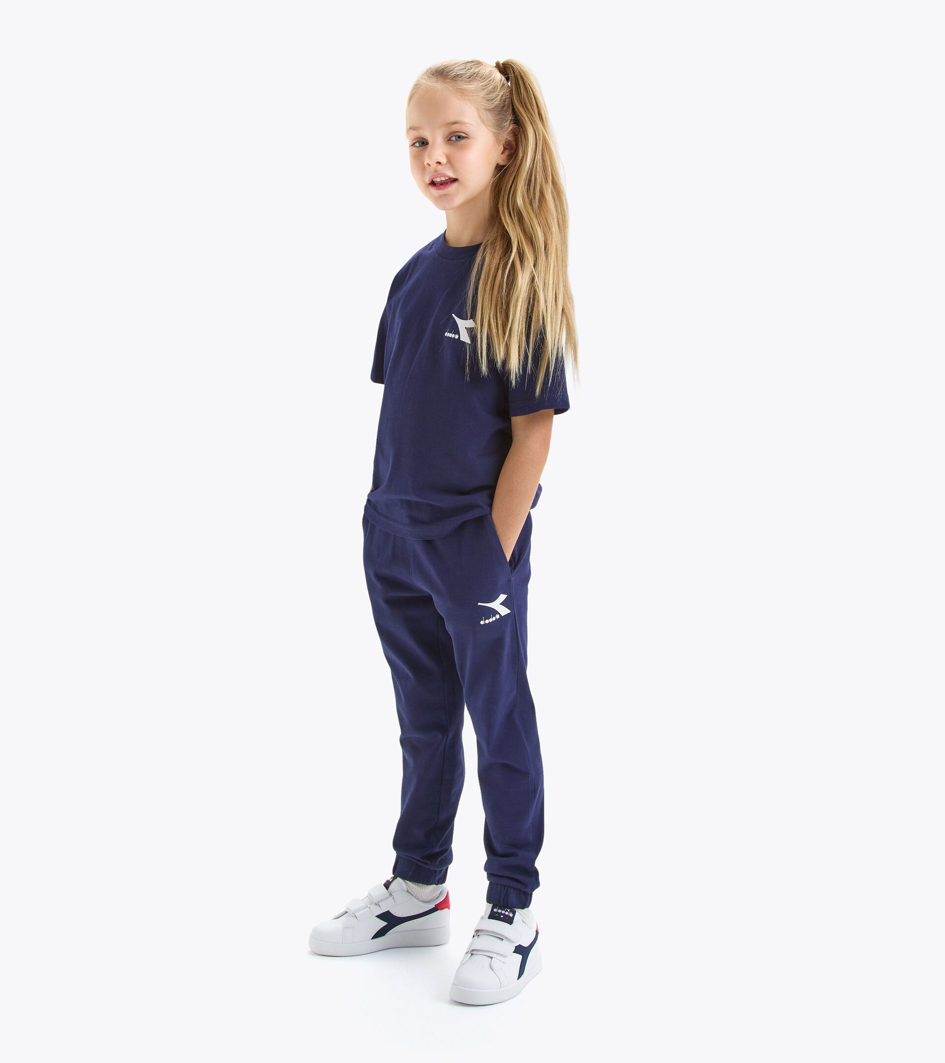 Cotton t-shirt - Kids JU.T-SHIRT SS SL CLASSIC NAVY - Diadora