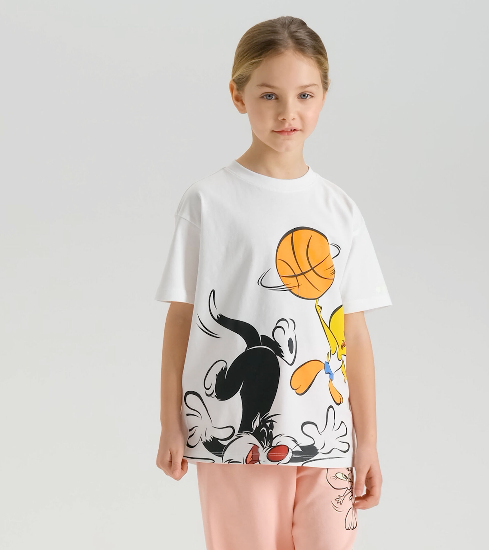 Sports T-shirt - Kids JU.T-SHIRT SS WB OPTICAL WHITE + A - Diadora