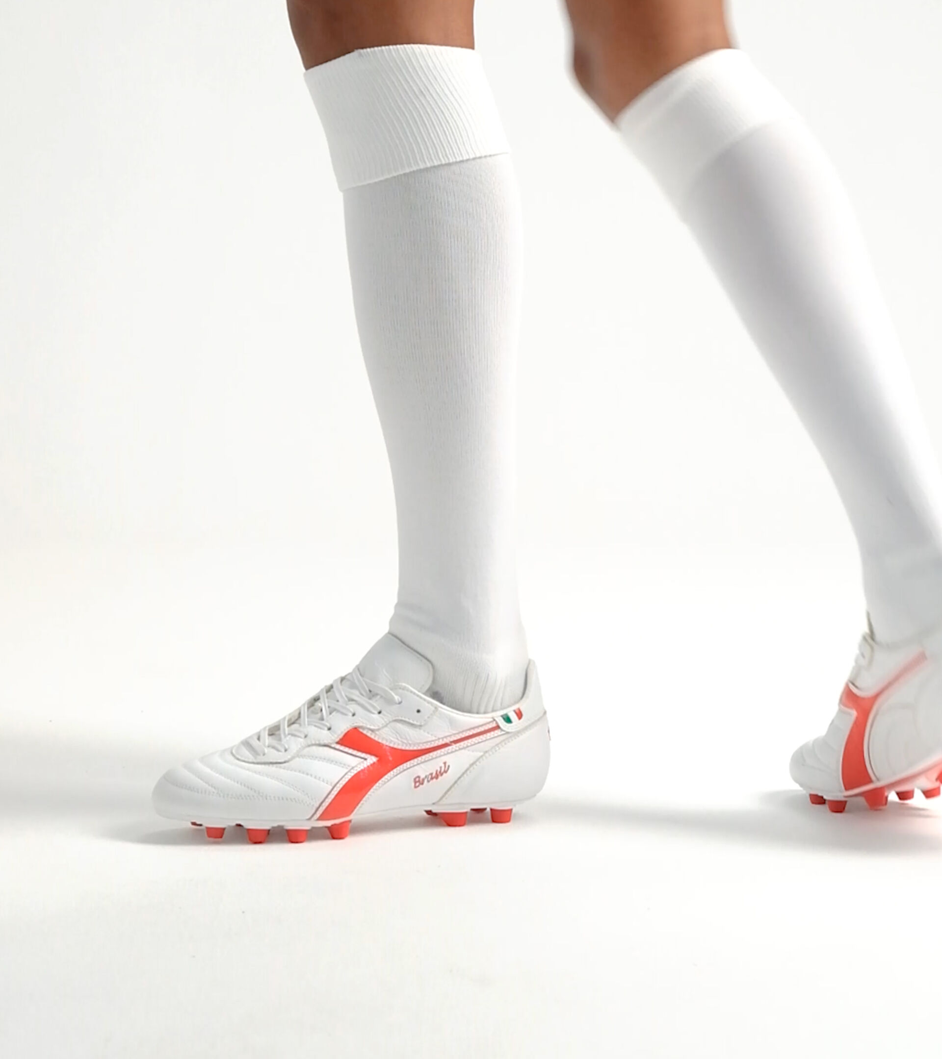 Firm ground football boots - Made in Italy BRASIL ITALY OG LT+ MDPU WHITE/MILANO RED - Diadora
