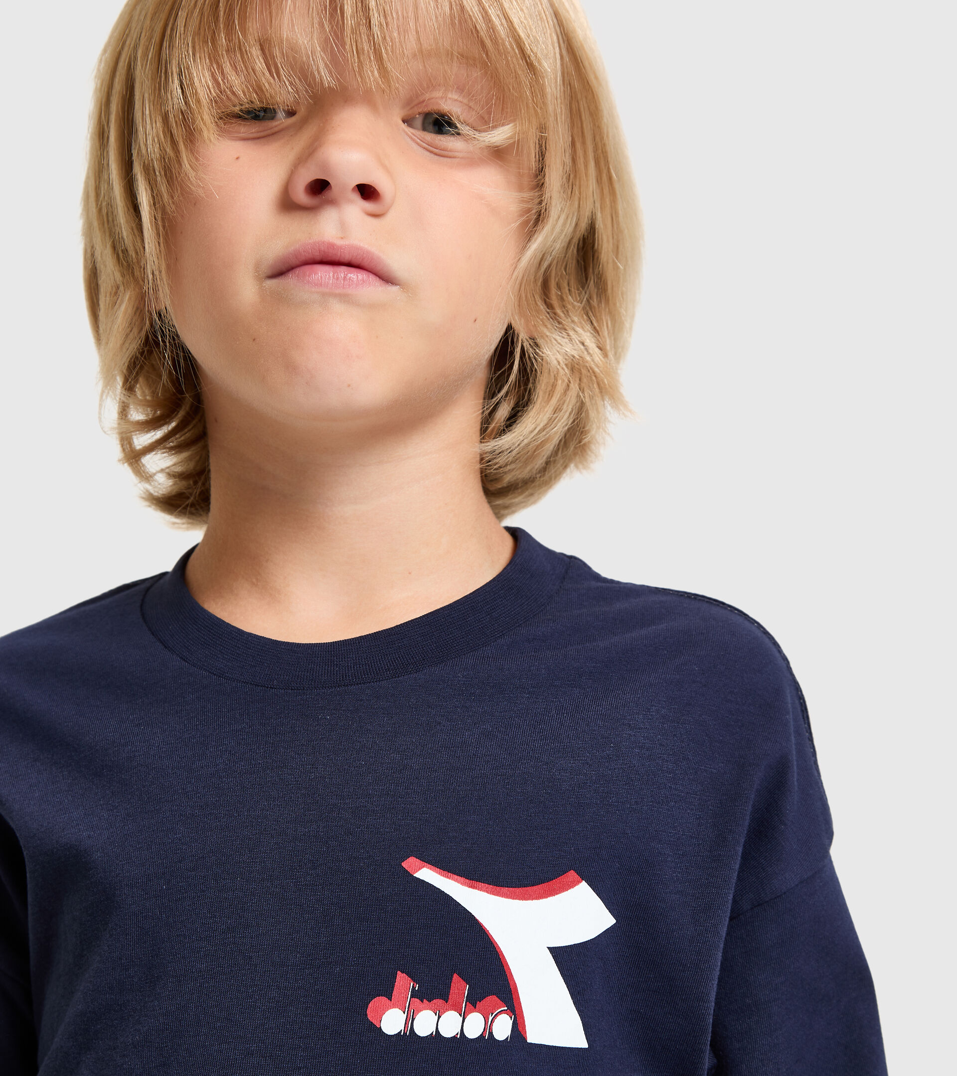 Apparel Sport BAMBINO JU.LS T-SHIRT CUBIC BLU CLASSICO Diadora