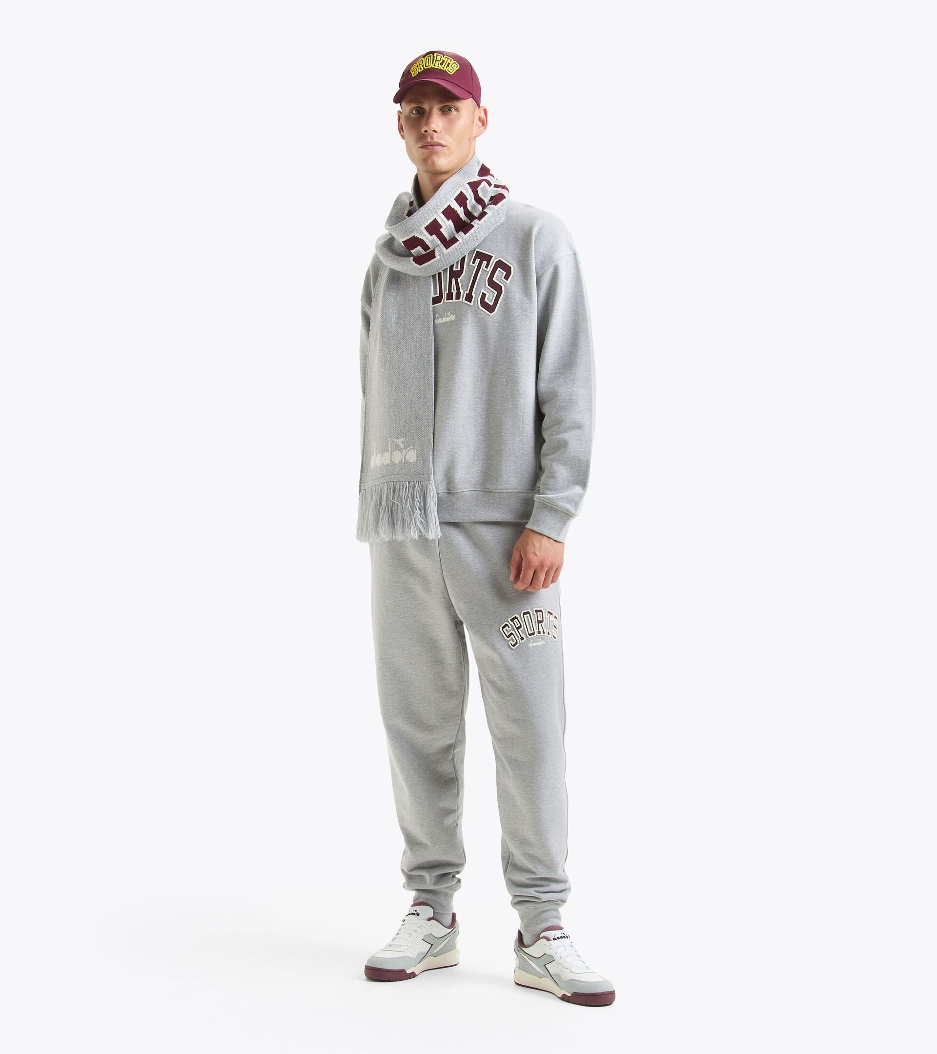 Jogger in cotone riciclato  - Made in Italy - Gender Neutral JOGGER PANT LEGACY GRIGIO GRATTACIELO MELANGE - Diadora