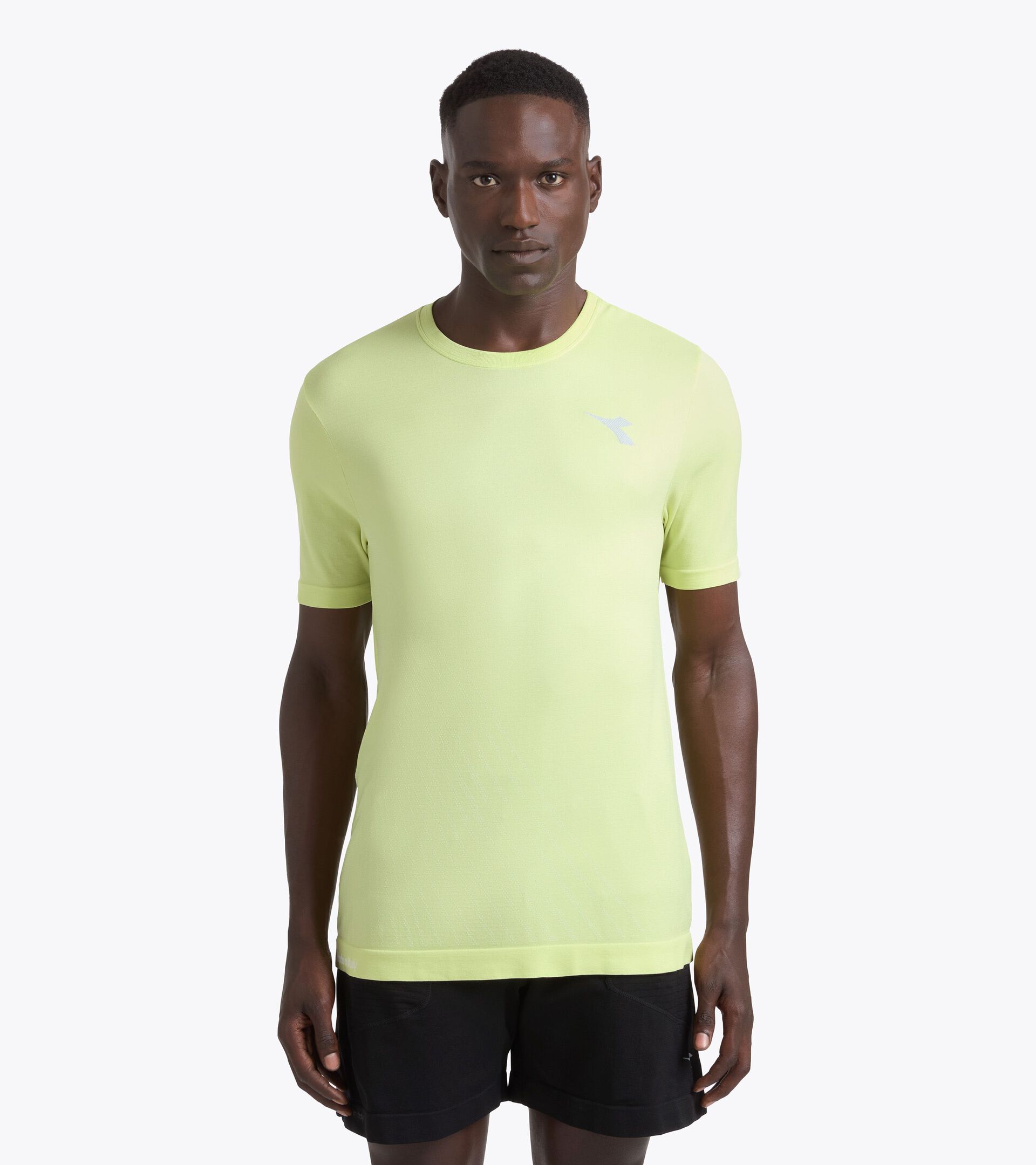 Thermoregulating Technical T-shirt - STRATOUNO Running - Men&rsquo;s SS T-SHIRT STRATOUNO WILD LIME GREEN - Diadora