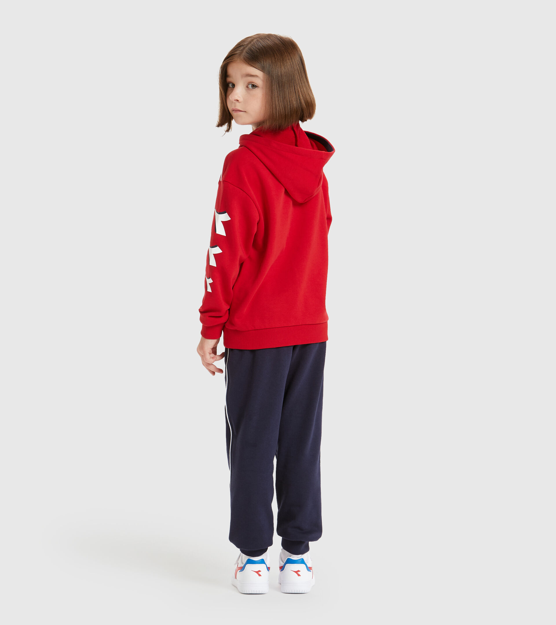 Apparel Sport BAMBINO JU.HD FZ TRACKSUIT CUBIC TANGO RED Diadora