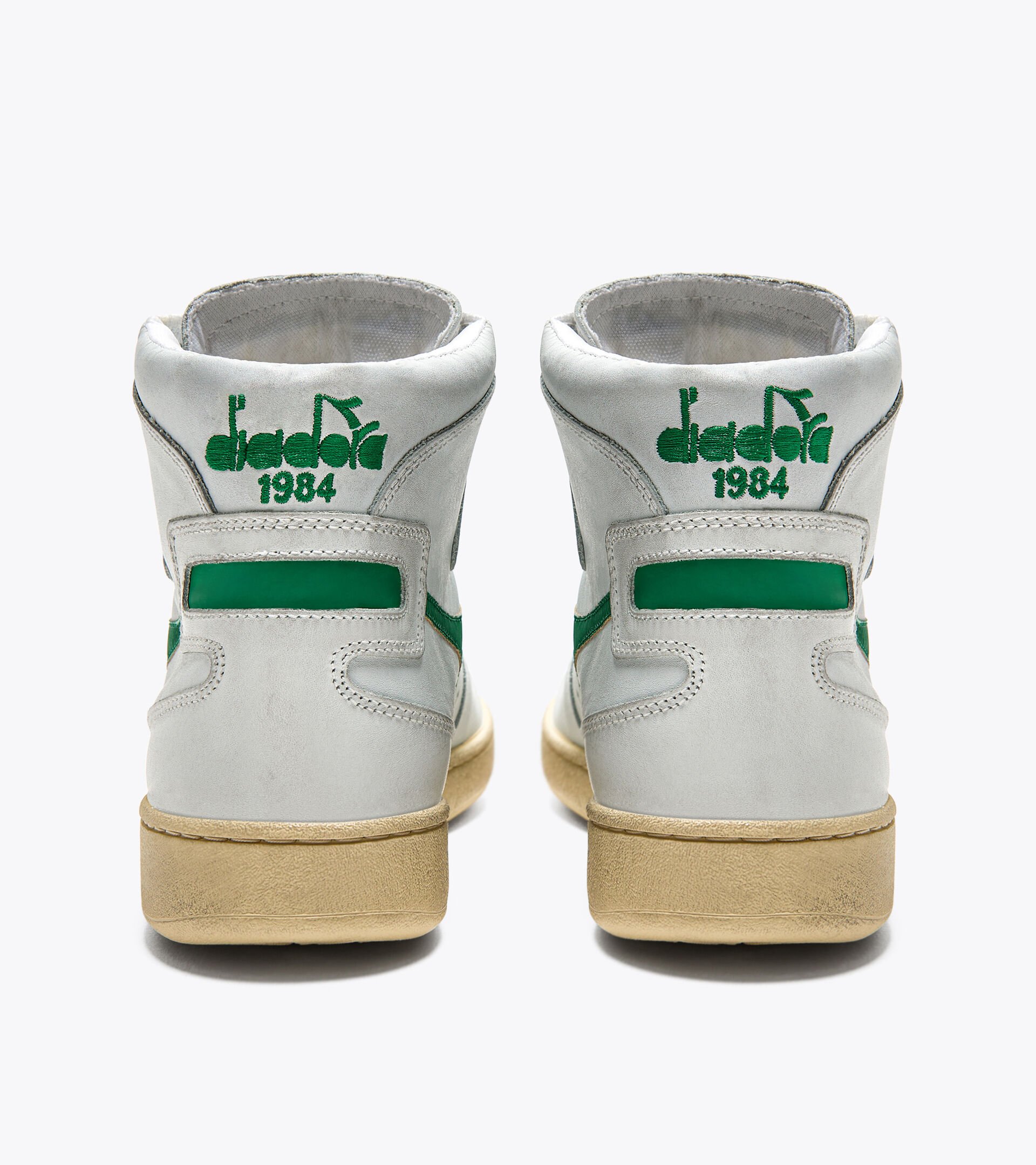 Heritage shoe - Gender Neutral MI BASKET USED WHITE/VERDANT GREEN - Diadora