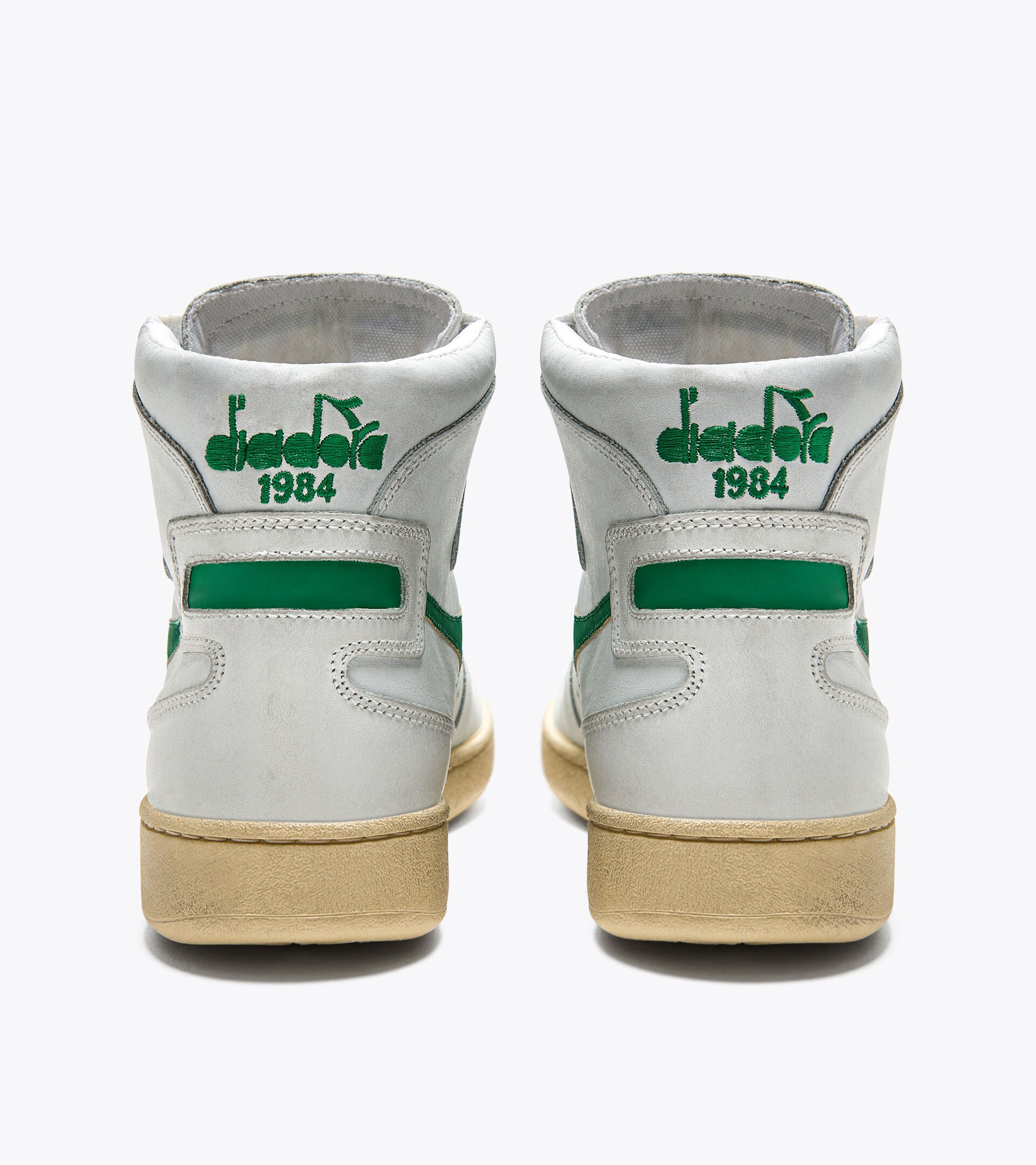 Chaussures Heritage - Gender neutral MI BASKET USED BIANCO/VERDE VERDEGGIANTE - Diadora