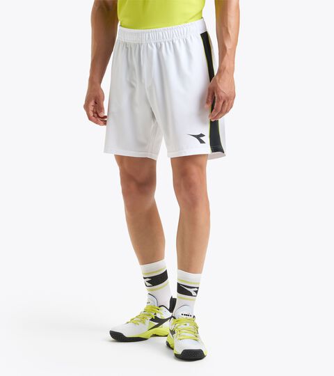 Tennis shorts - Men BERMUDA ICON OPTICAL WHITE/BLACK - Diadora