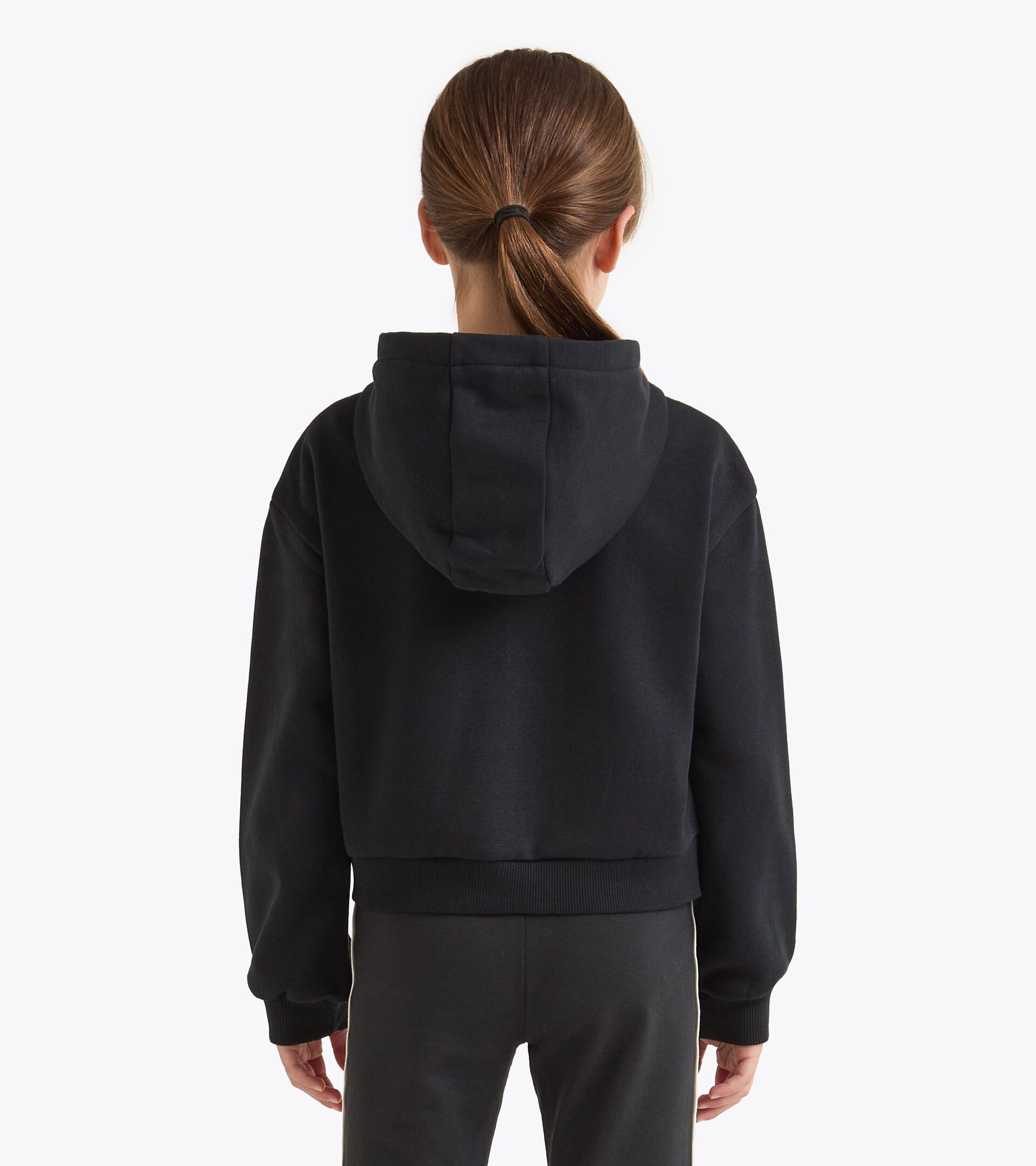 Hoodie - Regular Fit - Girl 
 JG. HOODIE FZ LOGO BLACK - Diadora