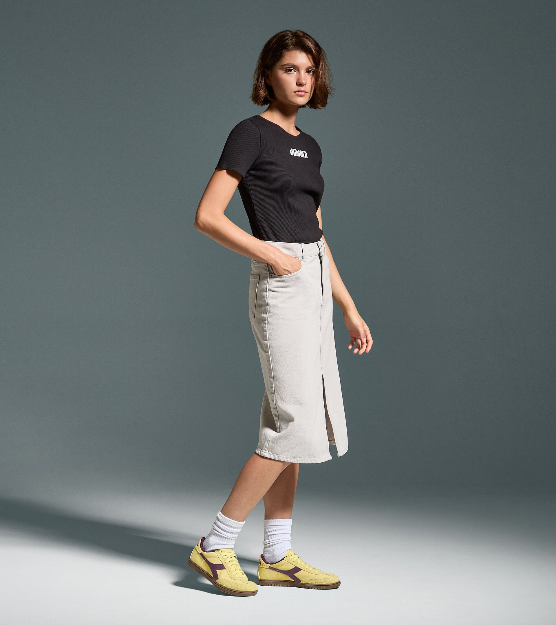 Sportswear t-shirt - Women’s
 L. T-SHIRT SS ATHL. LOGO BLACK - Diadora