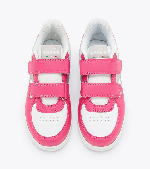 RAPTOR LOW PS, ROSA SCHAFGARBE/SILBER Sportschuh - Kinder 4-8 Jahren RAPTOR LOW PS ROSA SCHAFGARBE/SILBER - Diadora