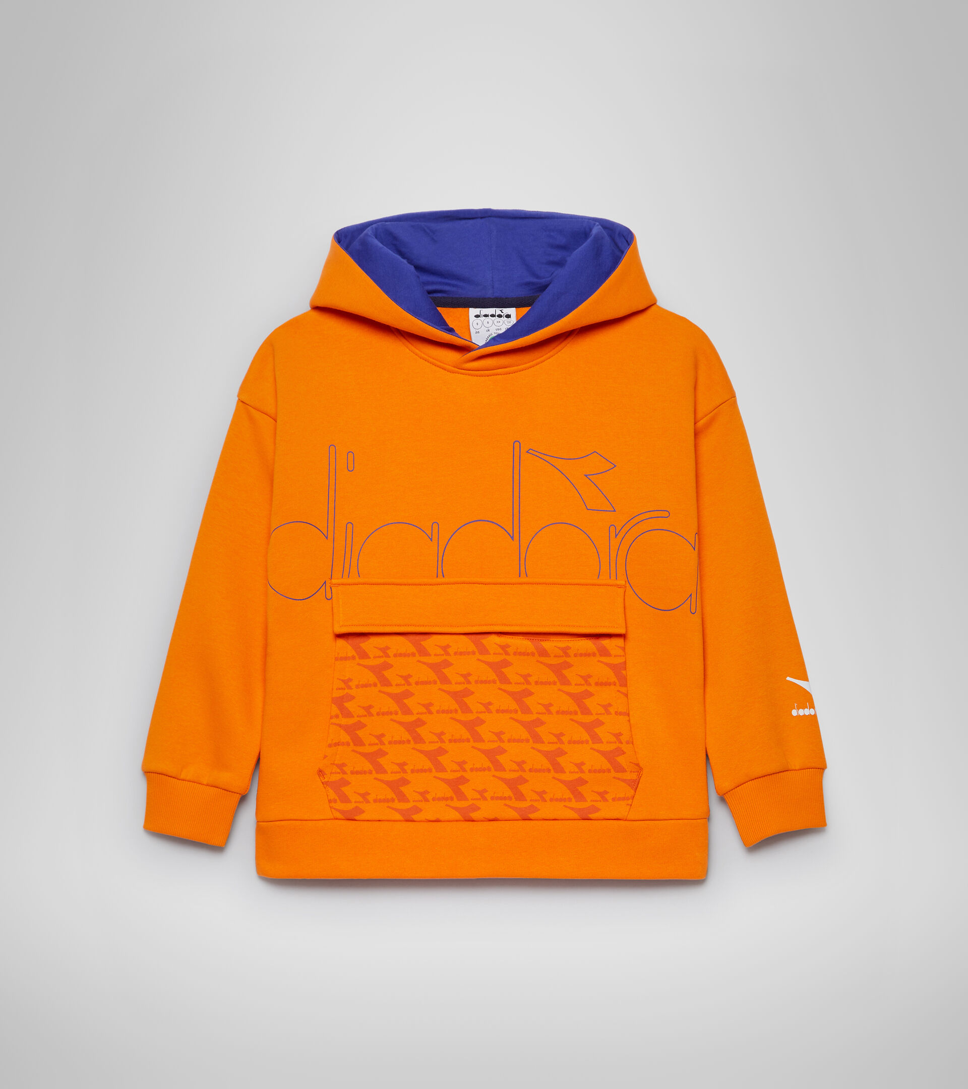 Hooded sweatshirt - Kids JB.HOODIE HOOPLA PERSIMMON ORANGE - Diadora