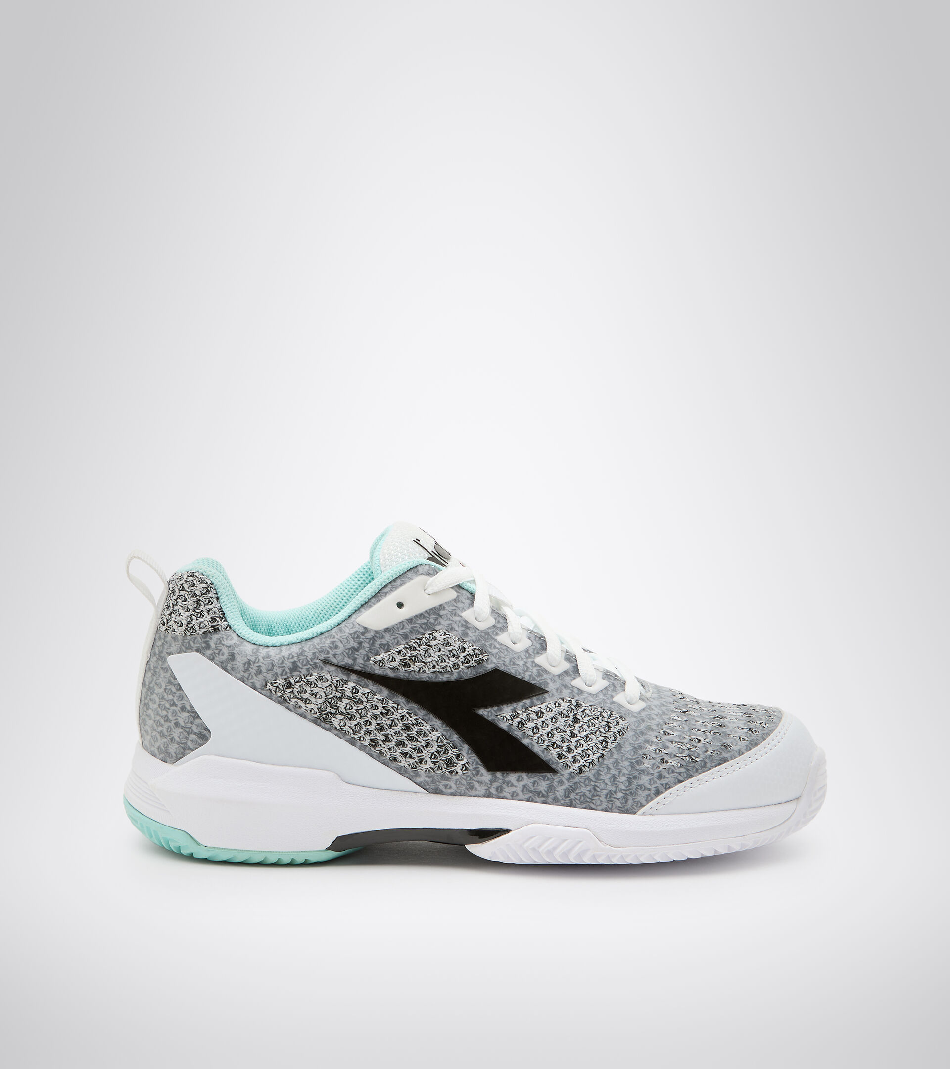 Chaussures de tennis pour terrains en terre battue - Femme S.SHOT 2 W CLAY BLANC/GRIS ACIER/BLEU TEINTE - Diadora