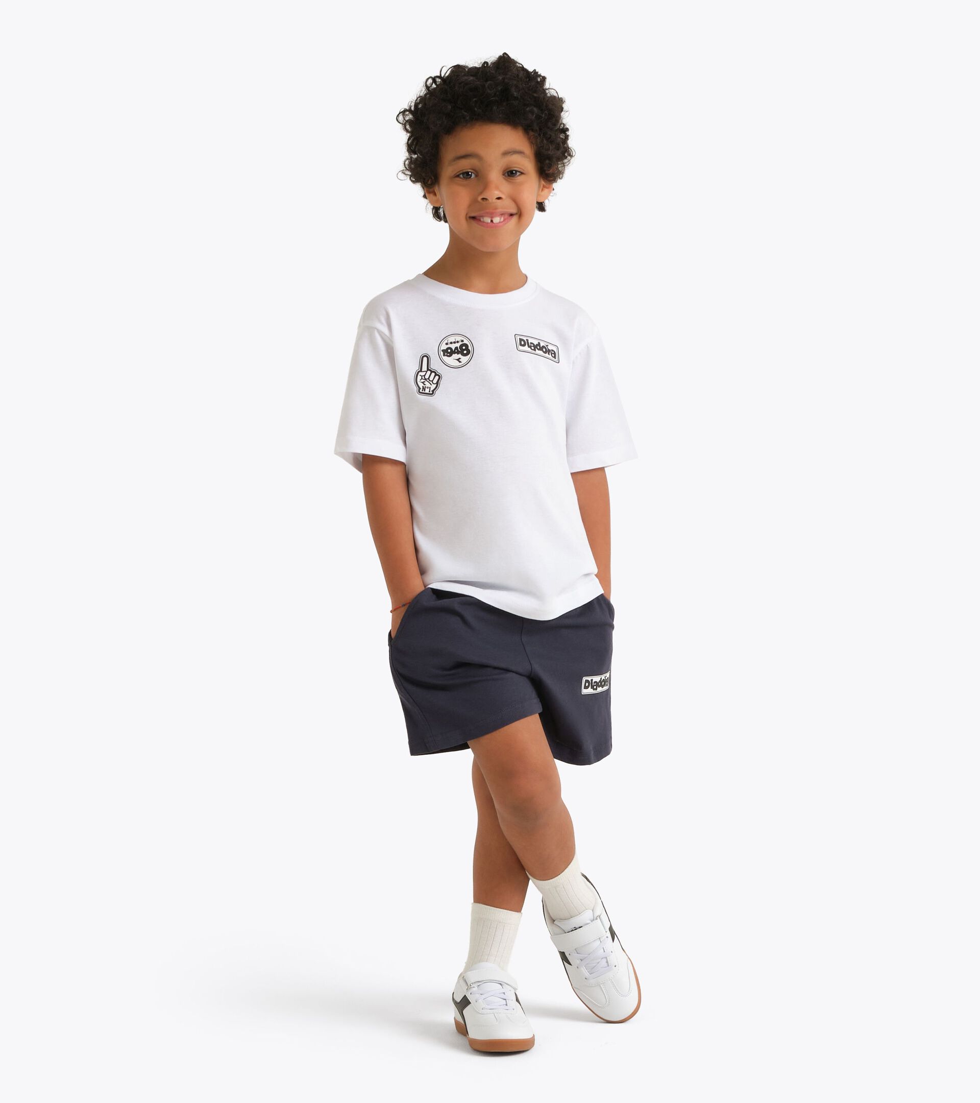 Sports set - T-shirt and shorts - Boys
 JB. SET  ESS. SPORTS I SS OPTICAL WHITE - Diadora