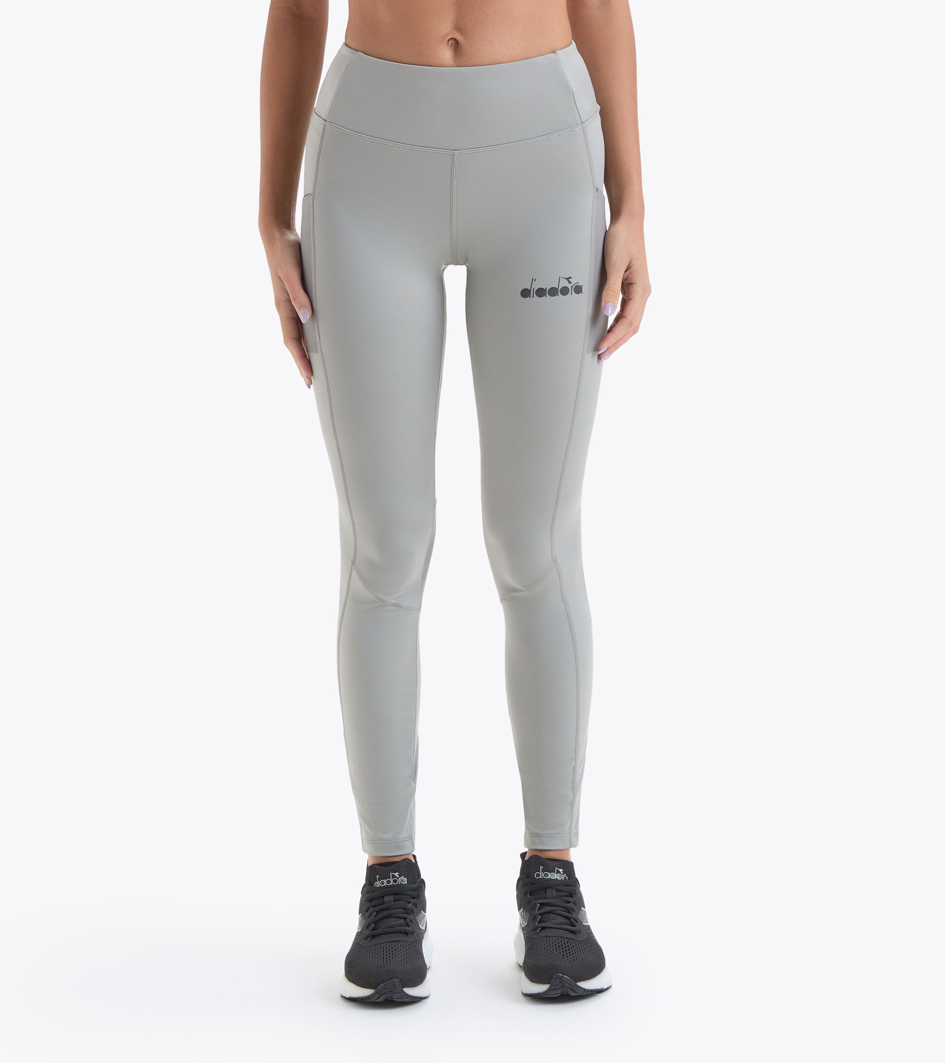 Leggings da training - Donna L. HW TIGHTS BE ONE FT ARGENTO METALLIZZATO - Diadora