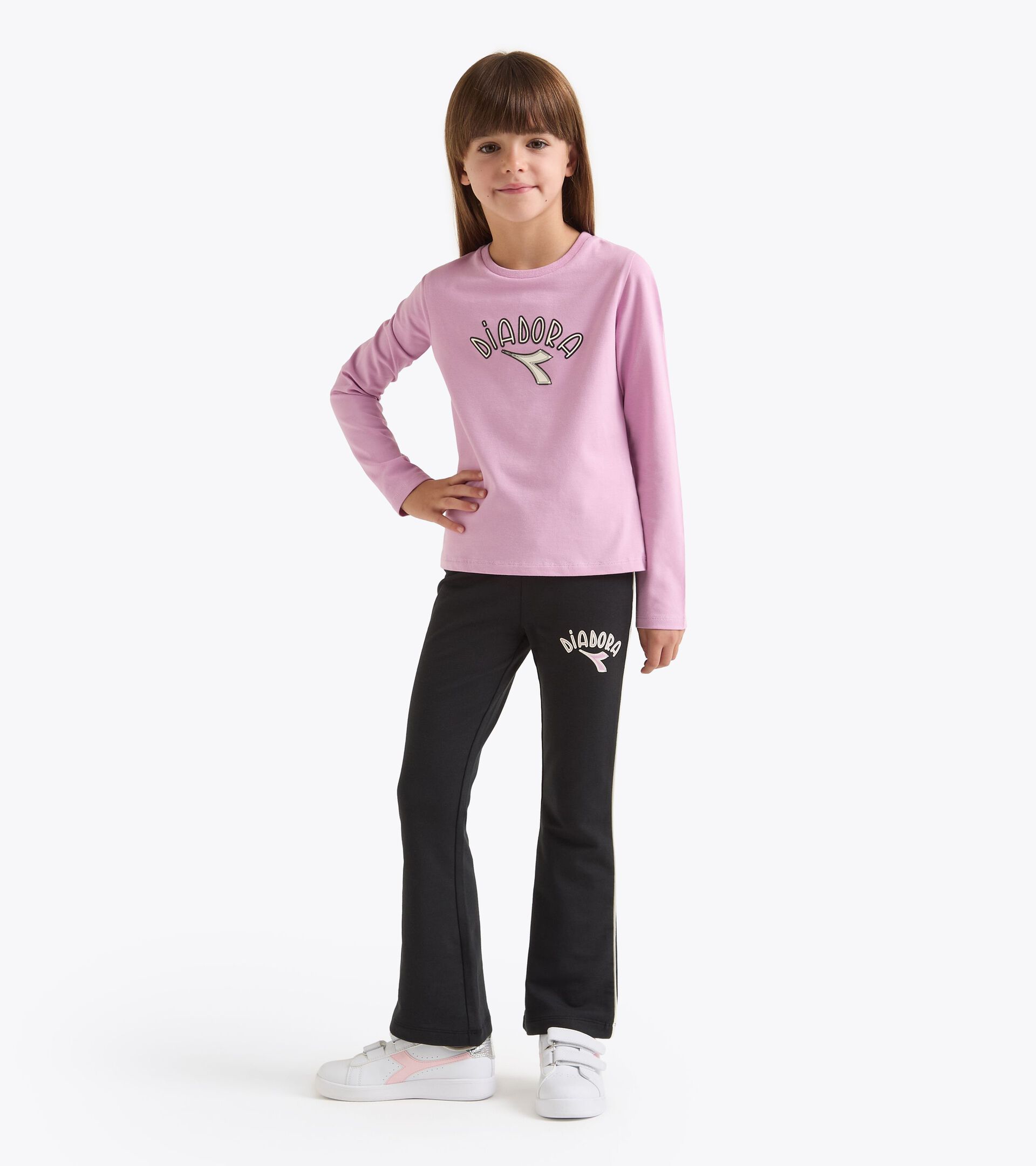 Camiseta de manga larga - Niña/Adolescente
 JG. T-SHIRT LS LOGO NELINA MALVA - Diadora