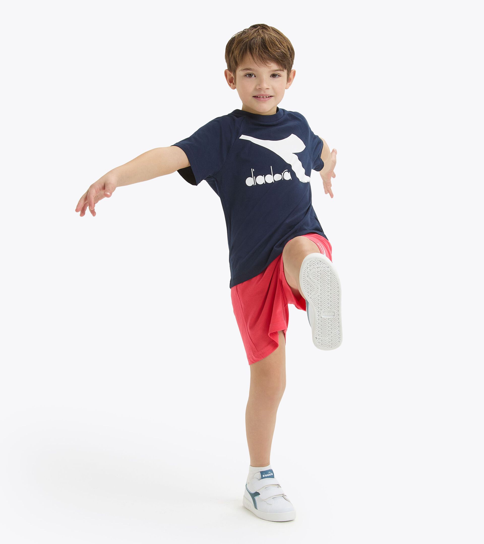 Conjunto deportivo - Camiseta y pantalones cortos - Unisex - Niños/niñas y adolescentes JU. SET SS CORE AZUL CHAQUETON - Diadora