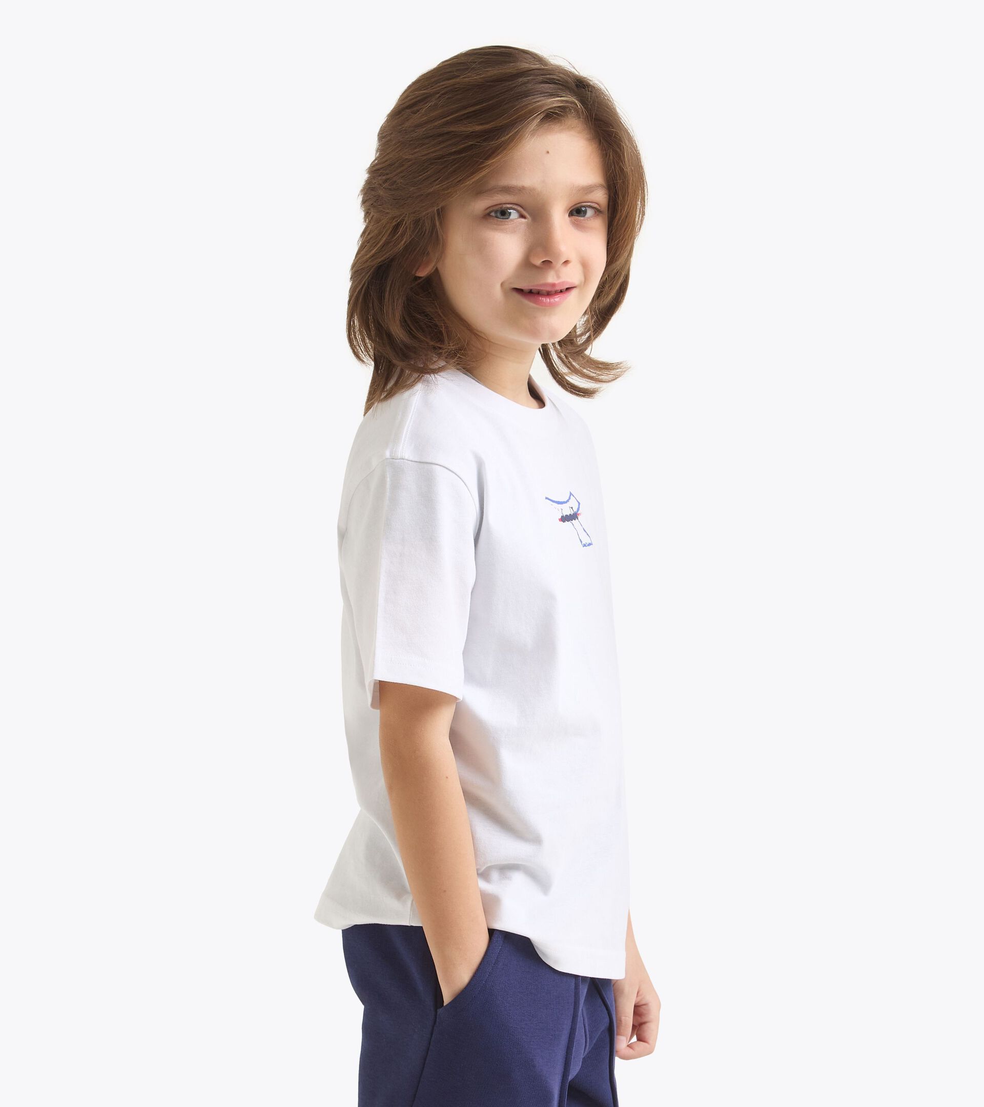 Cotton t-shirt - Boy JB. T-SHIRT SS GRAFFITI SL OPTICAL WHITE - Diadora