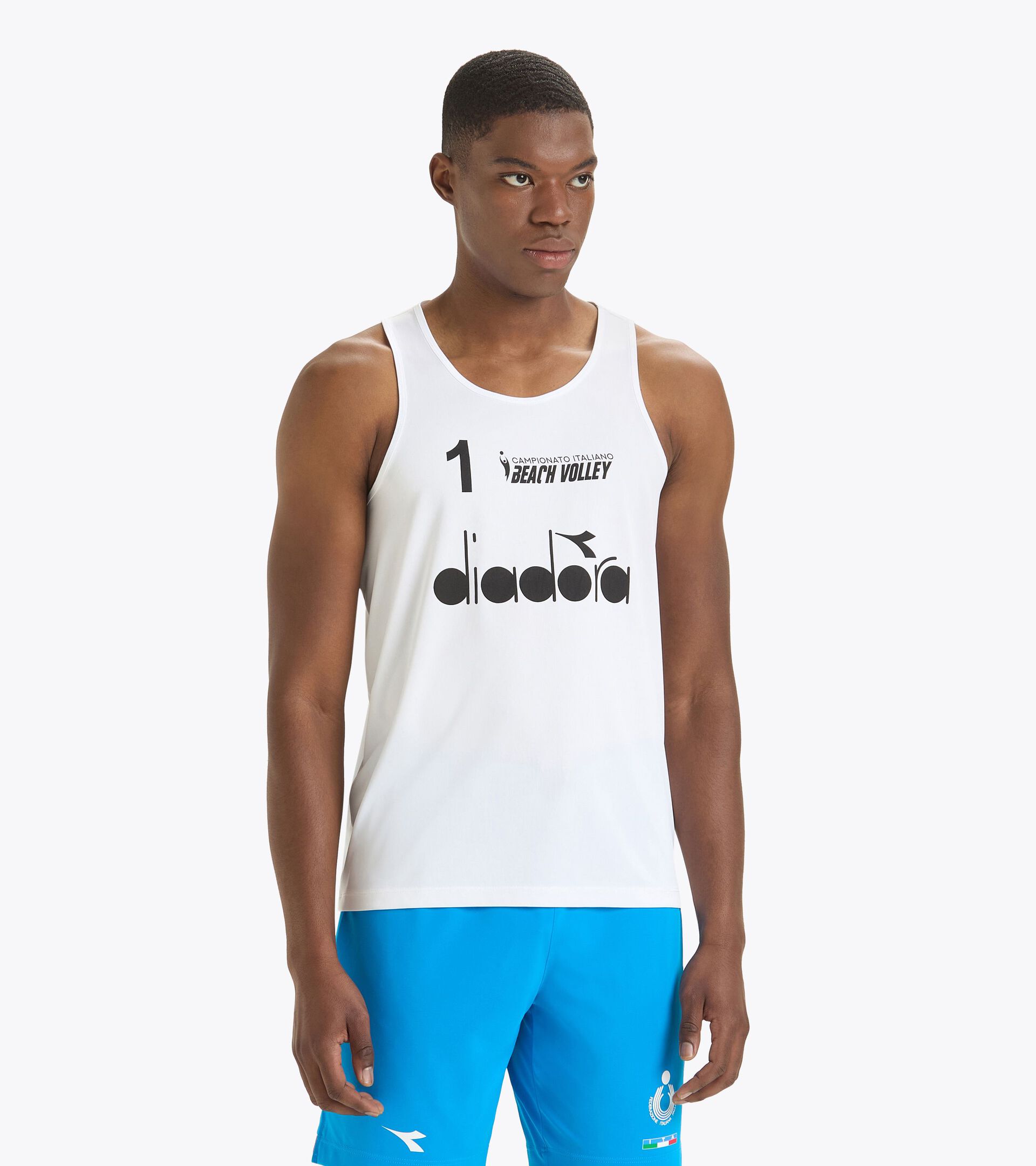 Championship tank Men - Italian Beach Volley Championship CANOTTE GARA UOMO #1 CAMP. ITALIANO 24 OPTICAL WHITE - Diadora
