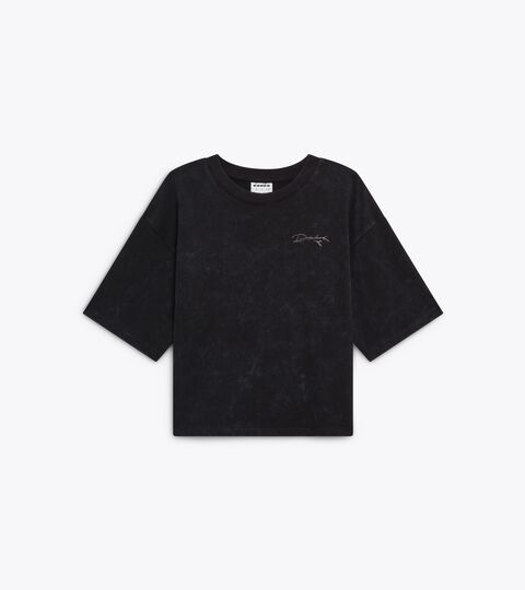 Retro-inspired Cotton T-shirt - Women&rsquo;s
 L. T-SHIRT SS AVENUE LAB I BLACK COAL - Diadora