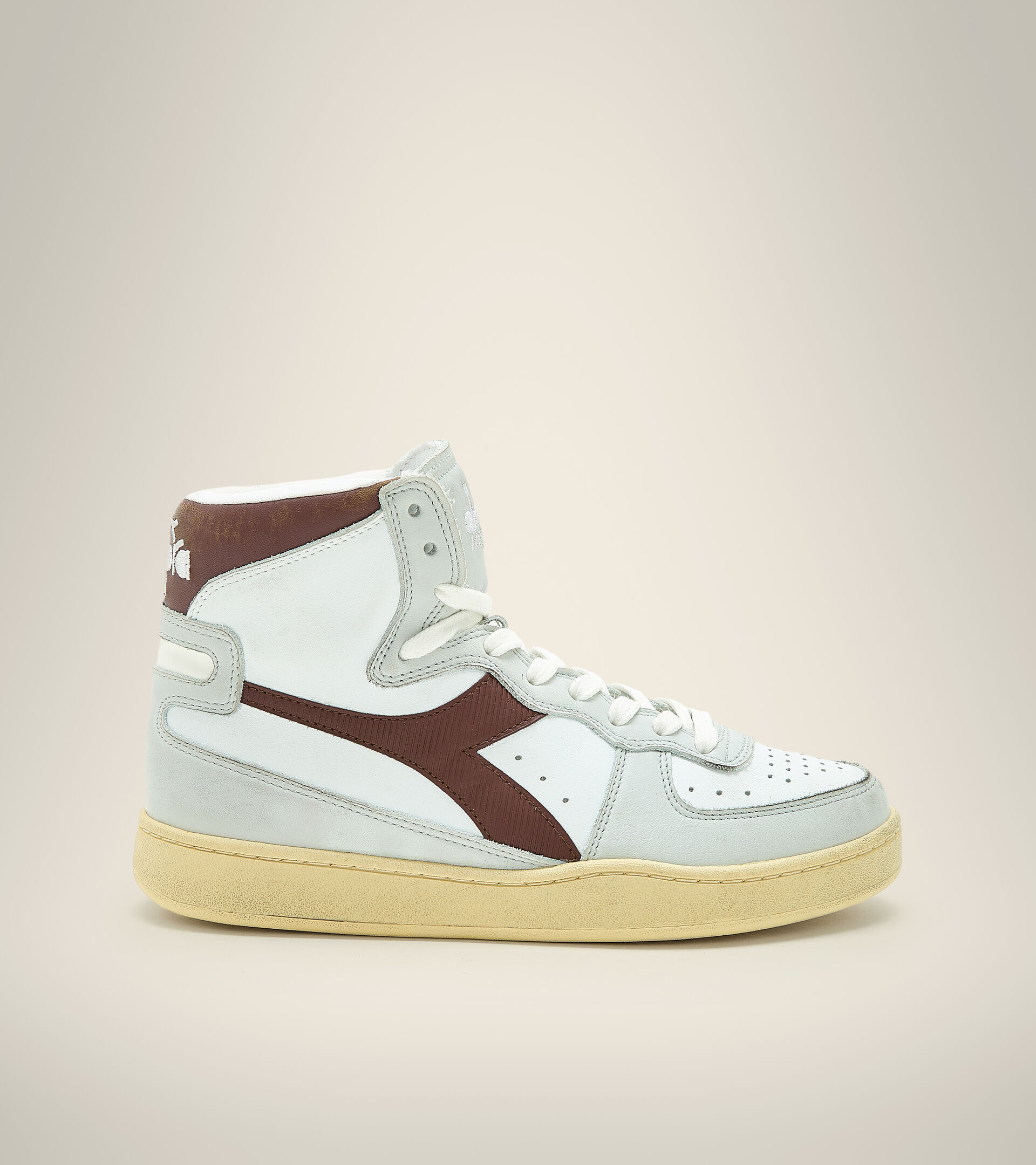 Heritage shoes - Unisex MI BASKET USED WHITE/DECADENT CHOCOLATE - Diadora