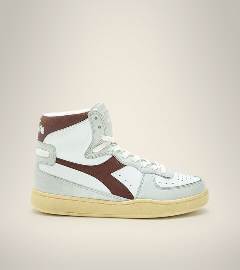 Chaussures Heritage - Unisexe MI BASKET USED BLANC/CHOCOLAT DECADENT - Diadora
