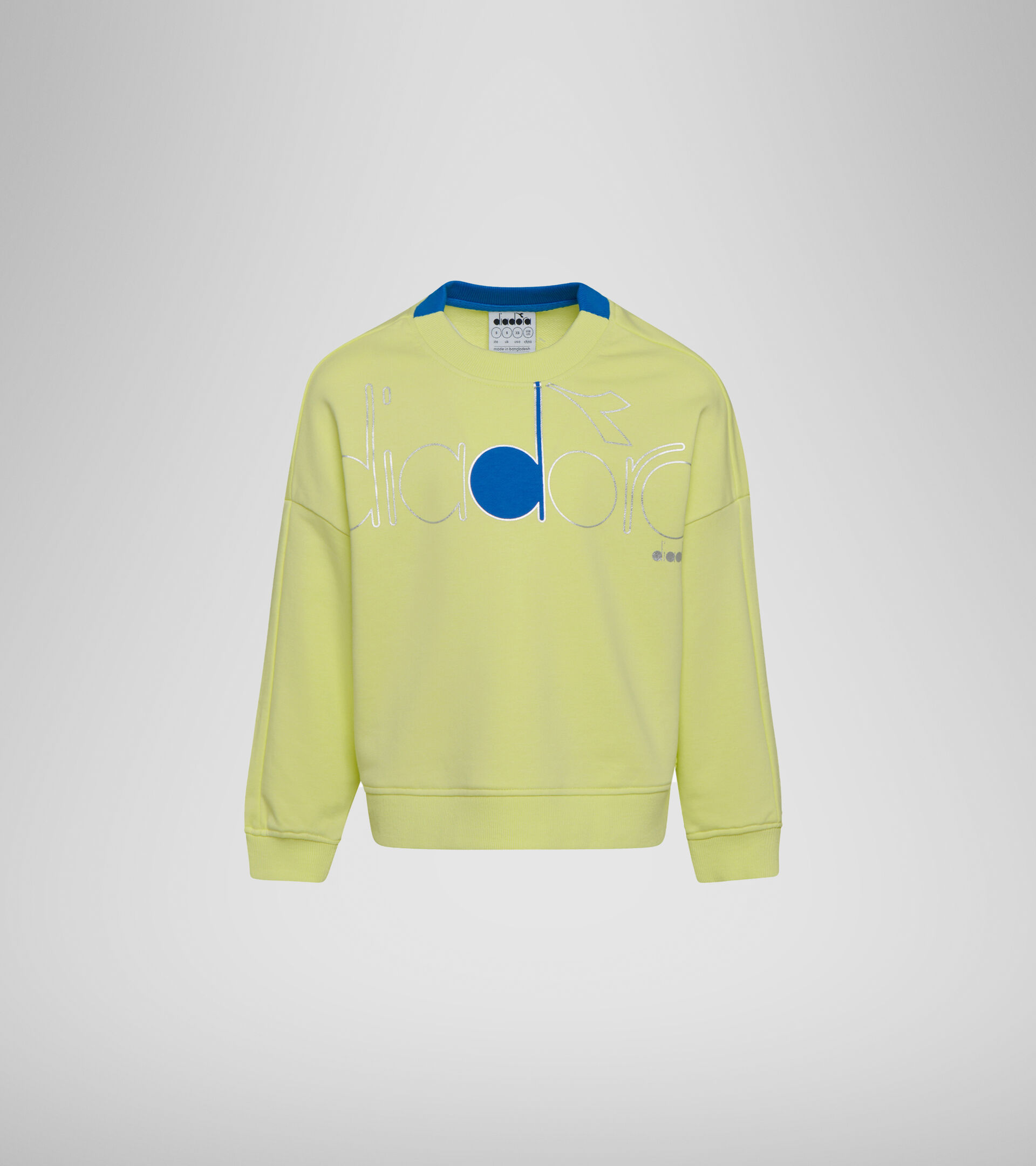 Apparel Sport BAMBINO JG. SWEATSHIRT CREW LOGO MANIA LIMA SOLEADO Diadora