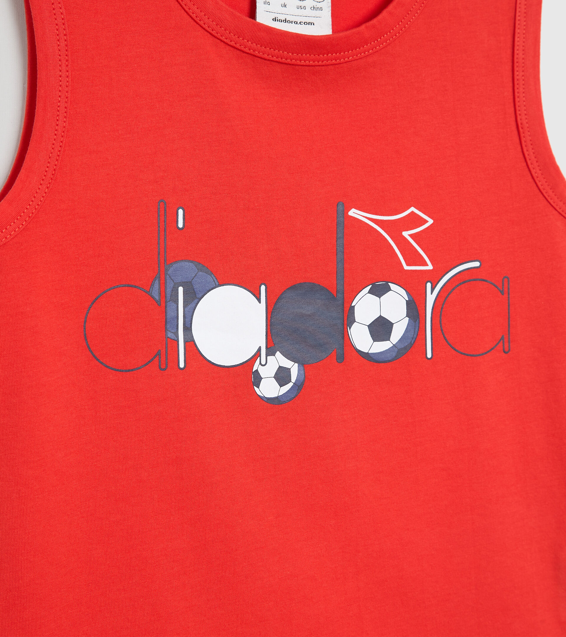 Vest top/shorts set - Boys JB.SET SL KICK POPPY RED - Diadora