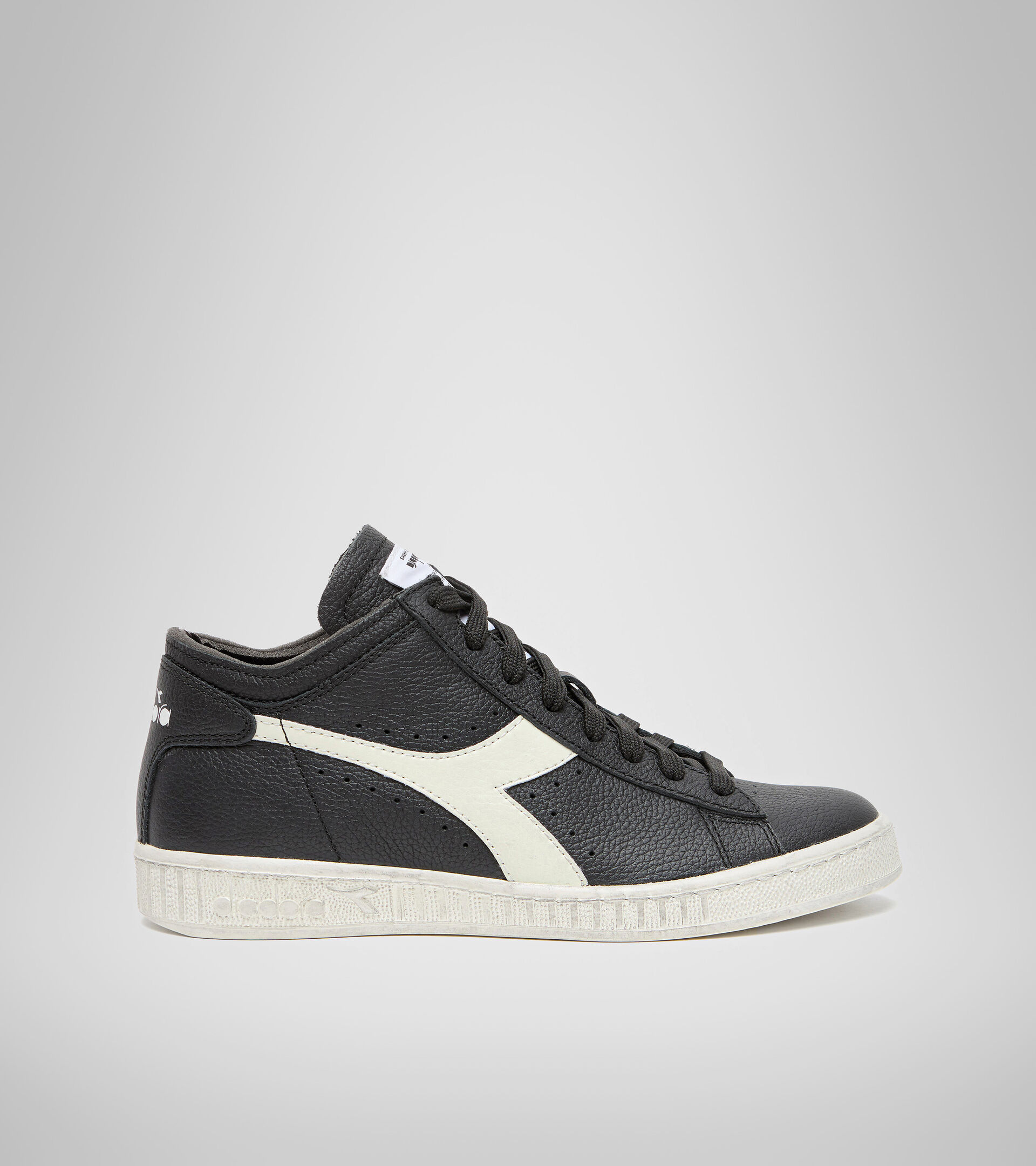 Scarpa sportiva - Unisex GAME L WAXED ROW CUT NERO/BIANCO/NERO - Diadora