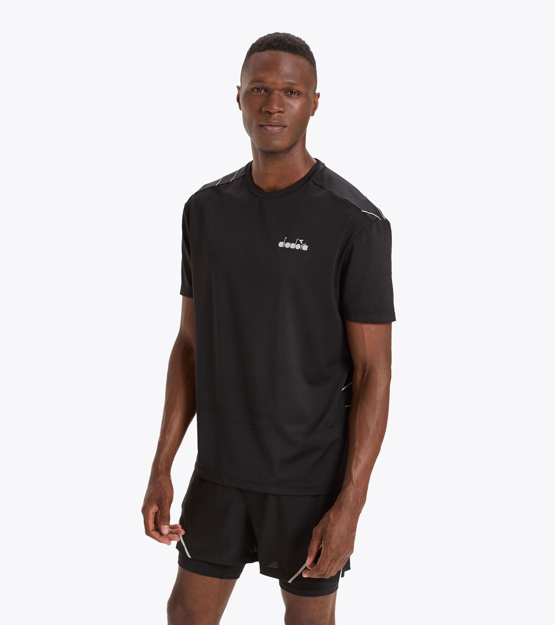 Running T-shirt - Men SS T-SHIRT BE ONE TECH BLACK - Diadora
