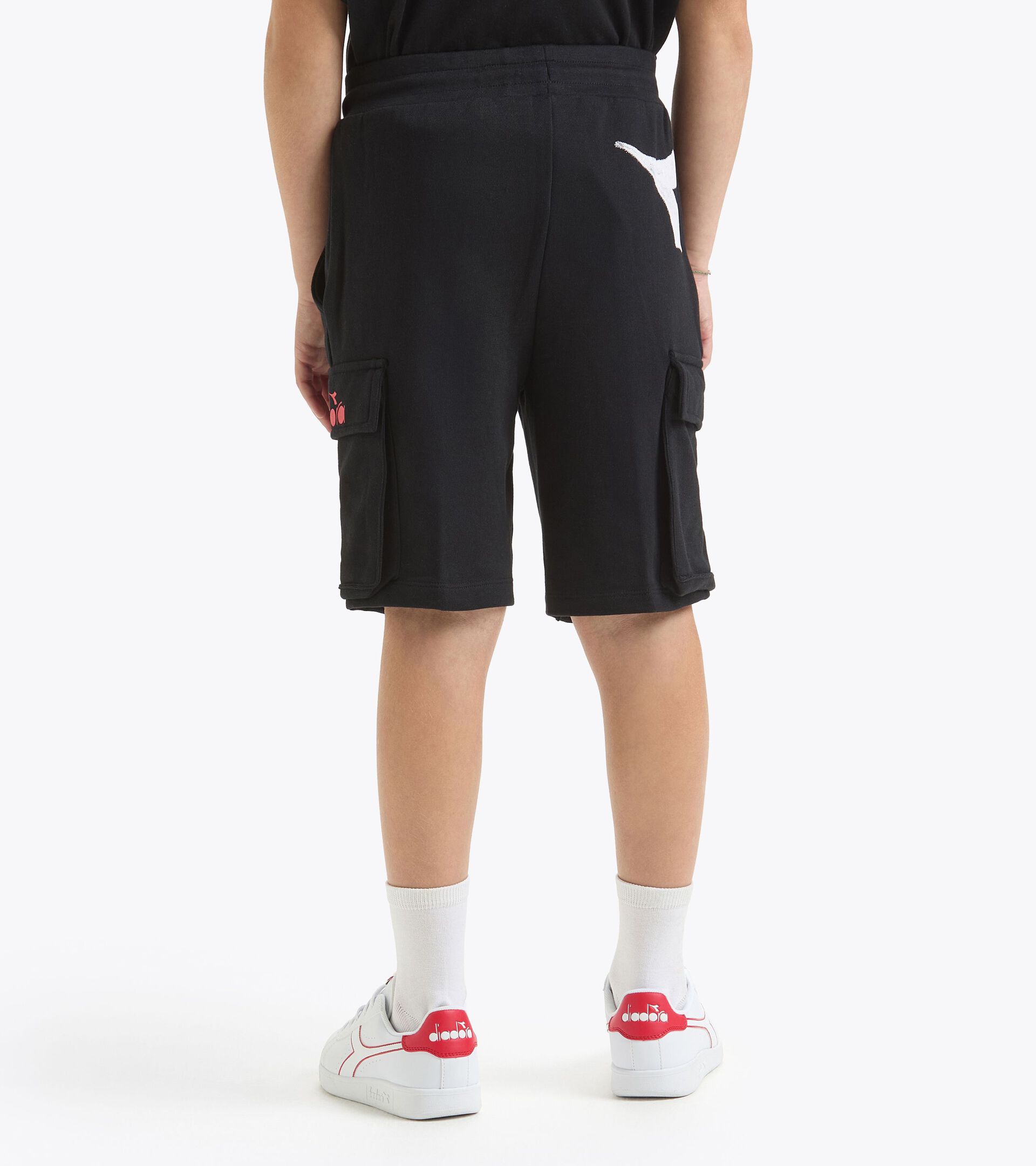 Pantalones cortos cargo - 100 % algodón - Niño JB. BERMUDA CARGO NEGRO - Diadora