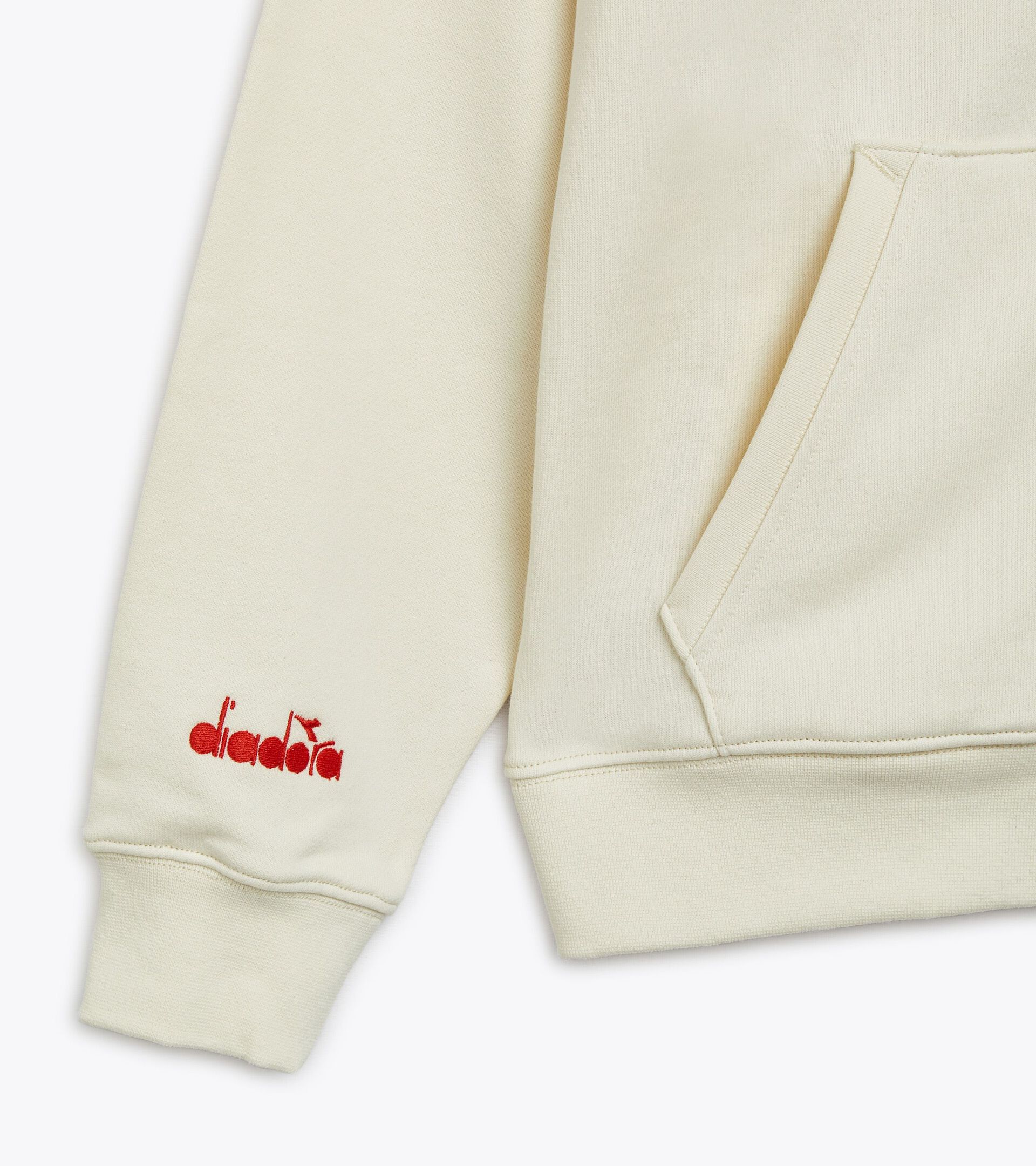 Sporty hoodie - Made in italy - Gender Neutral HOODIE FZ LEGACY BUTTER WHITE - Diadora