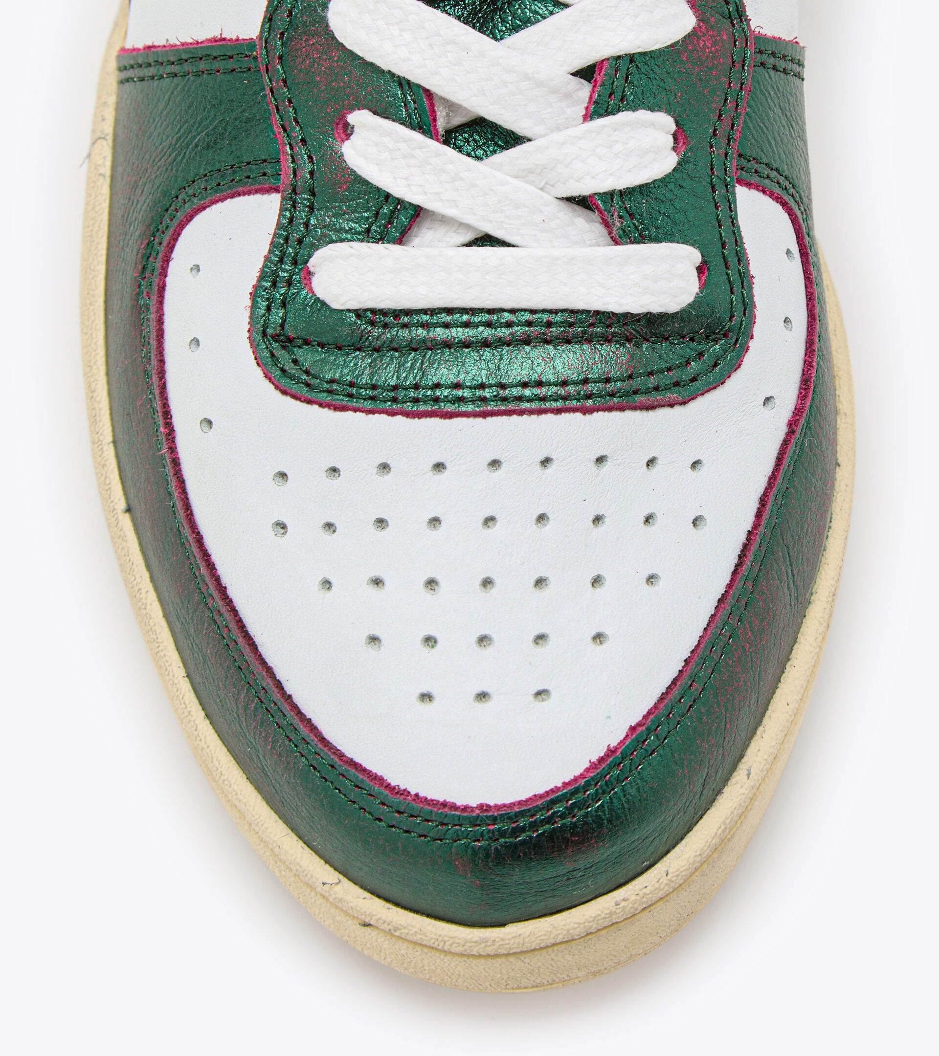 Heritage-Schuh - Unisex MI BASKET METAL MIX USED BIANCO/VERDE - Diadora