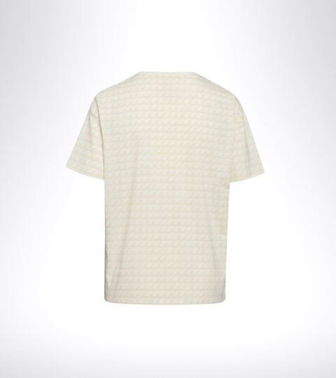 L. SS T-SHIRT PLUS BE ONE, BLANCHE MURMURE PARTOUT T-shirt de sport - Femme L. SS T-SHIRT PLUS BE ONE BLANCHE MURMURE PARTOUT - Diadora