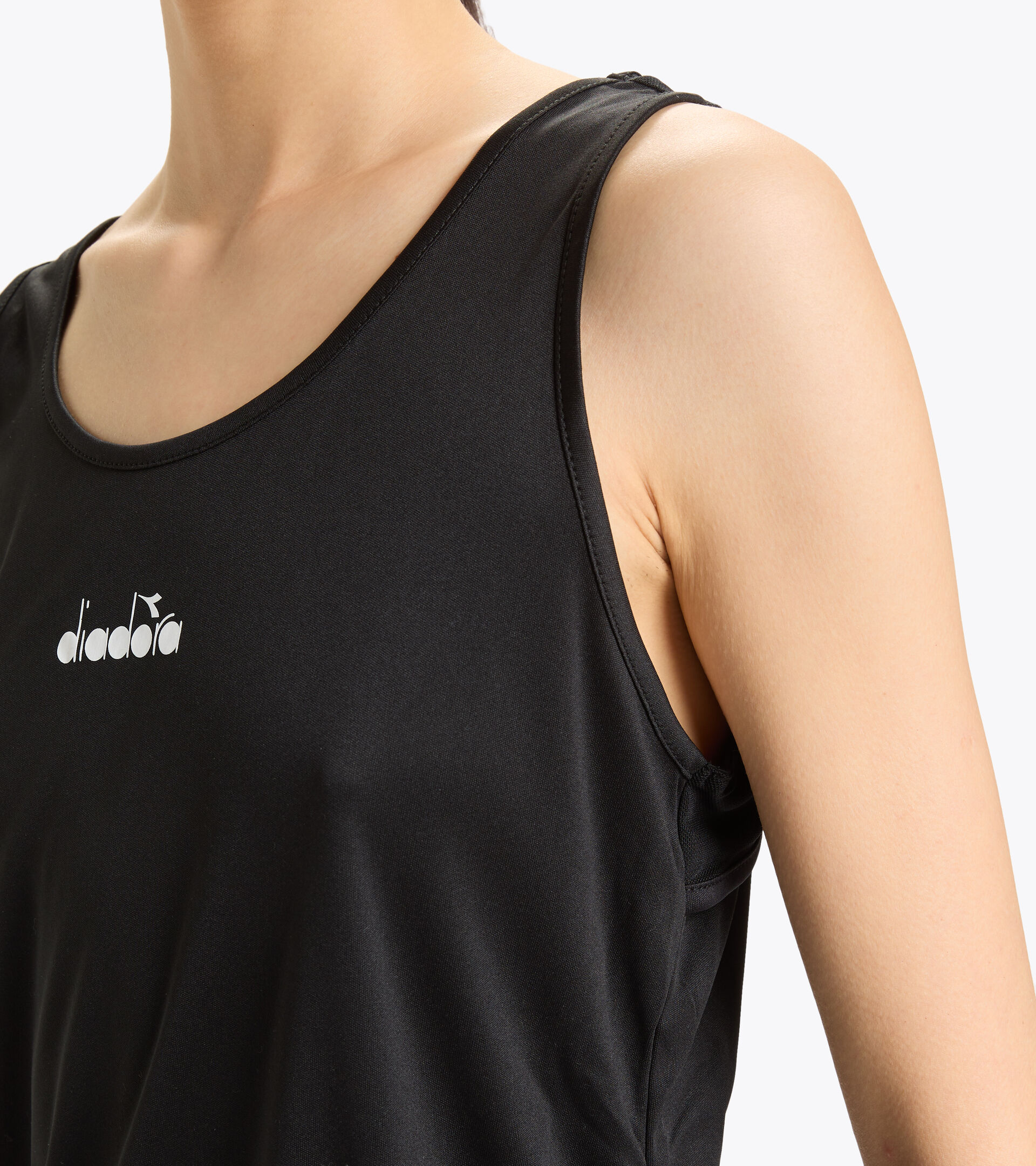 Camiseta sin mangas de tenis - Mujer L. CORE TANK NEGRO - Diadora