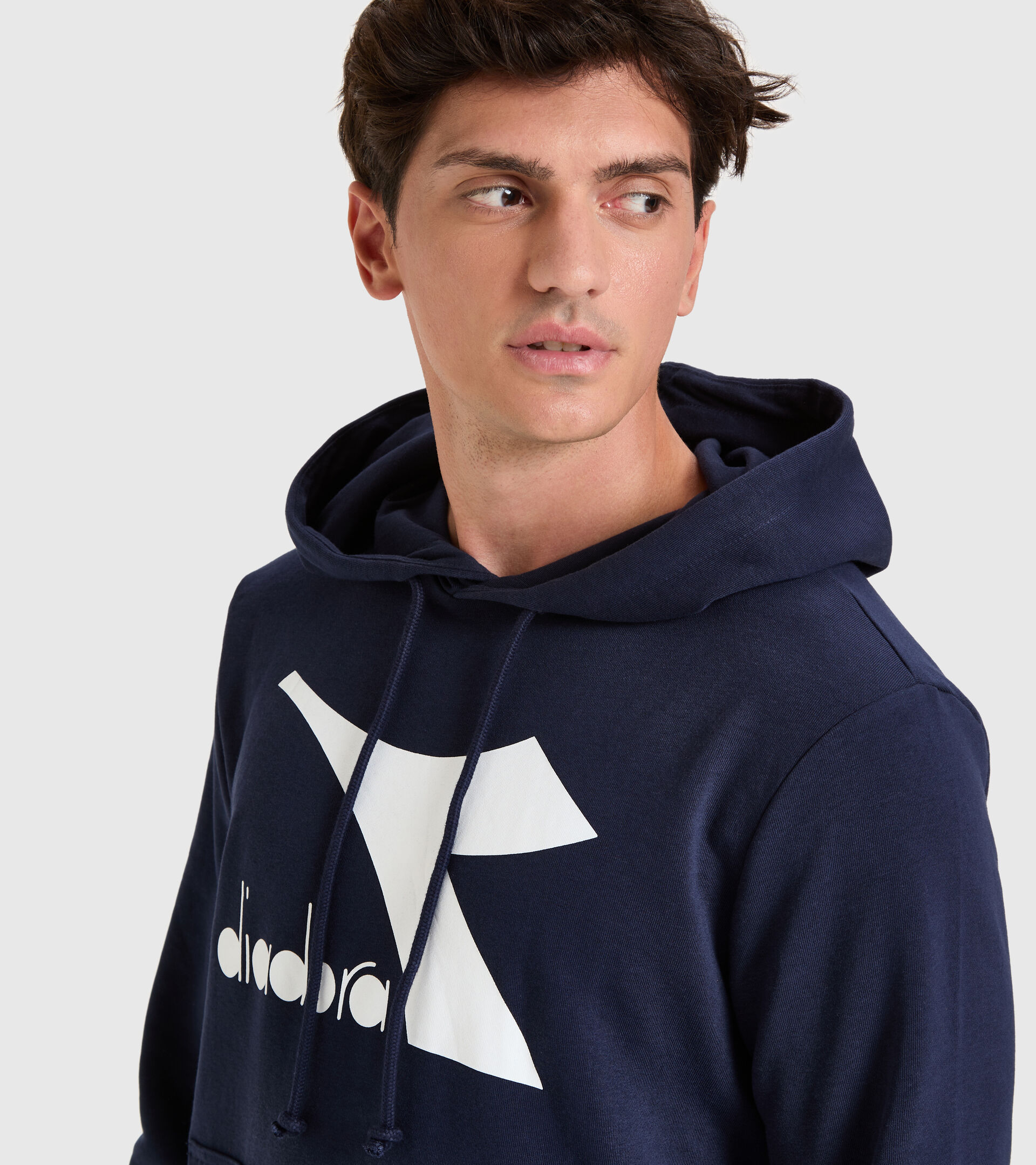 Hooded sweatshirt - Men HOODIE BIG LOGO CLASSIC NAVY - Diadora