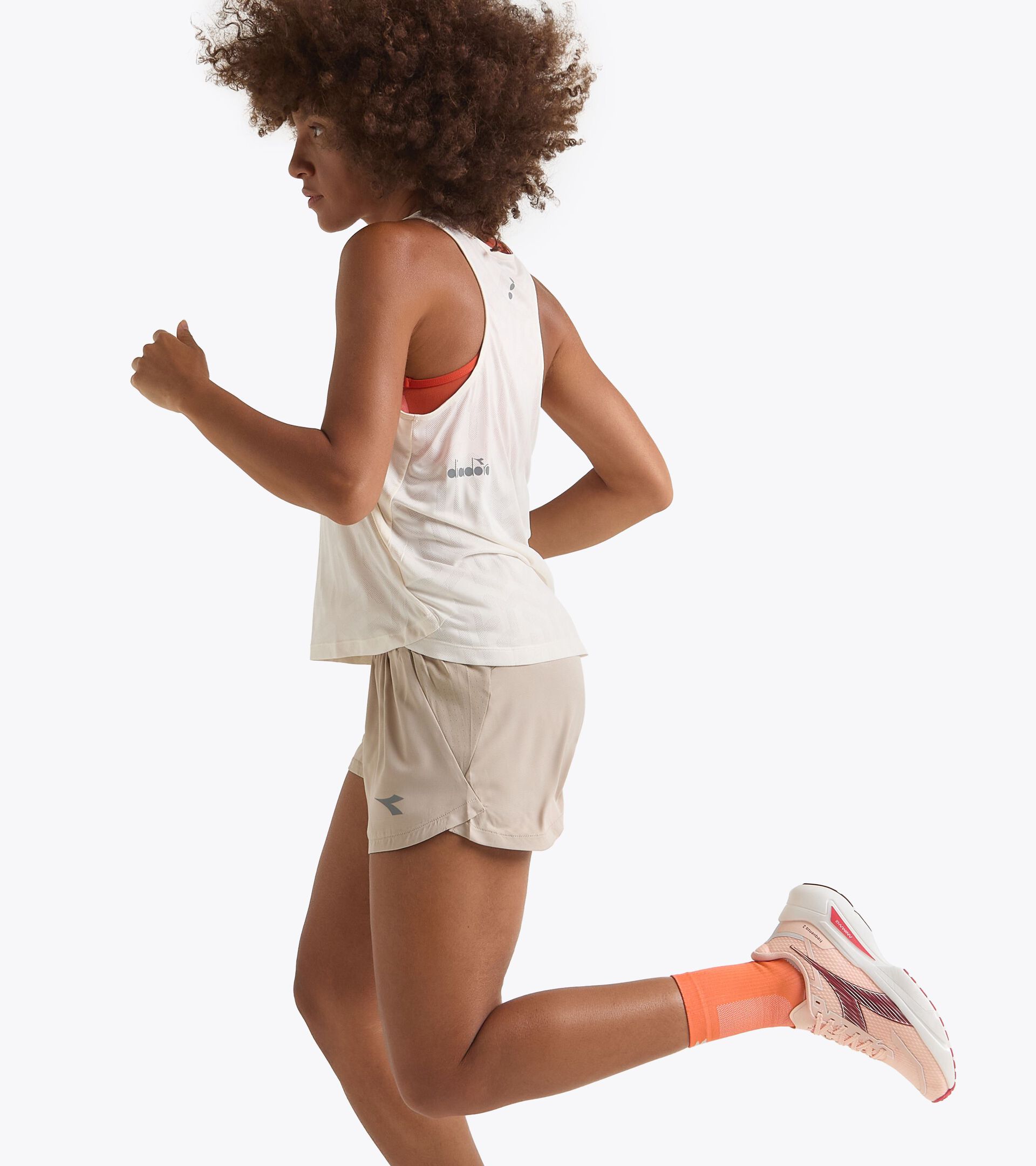 Camiseta sin mangas de running - Tejido ligero Coolcore - Mujer L. SUPER LIGHT TANK BLANCO MURMURAR - Diadora