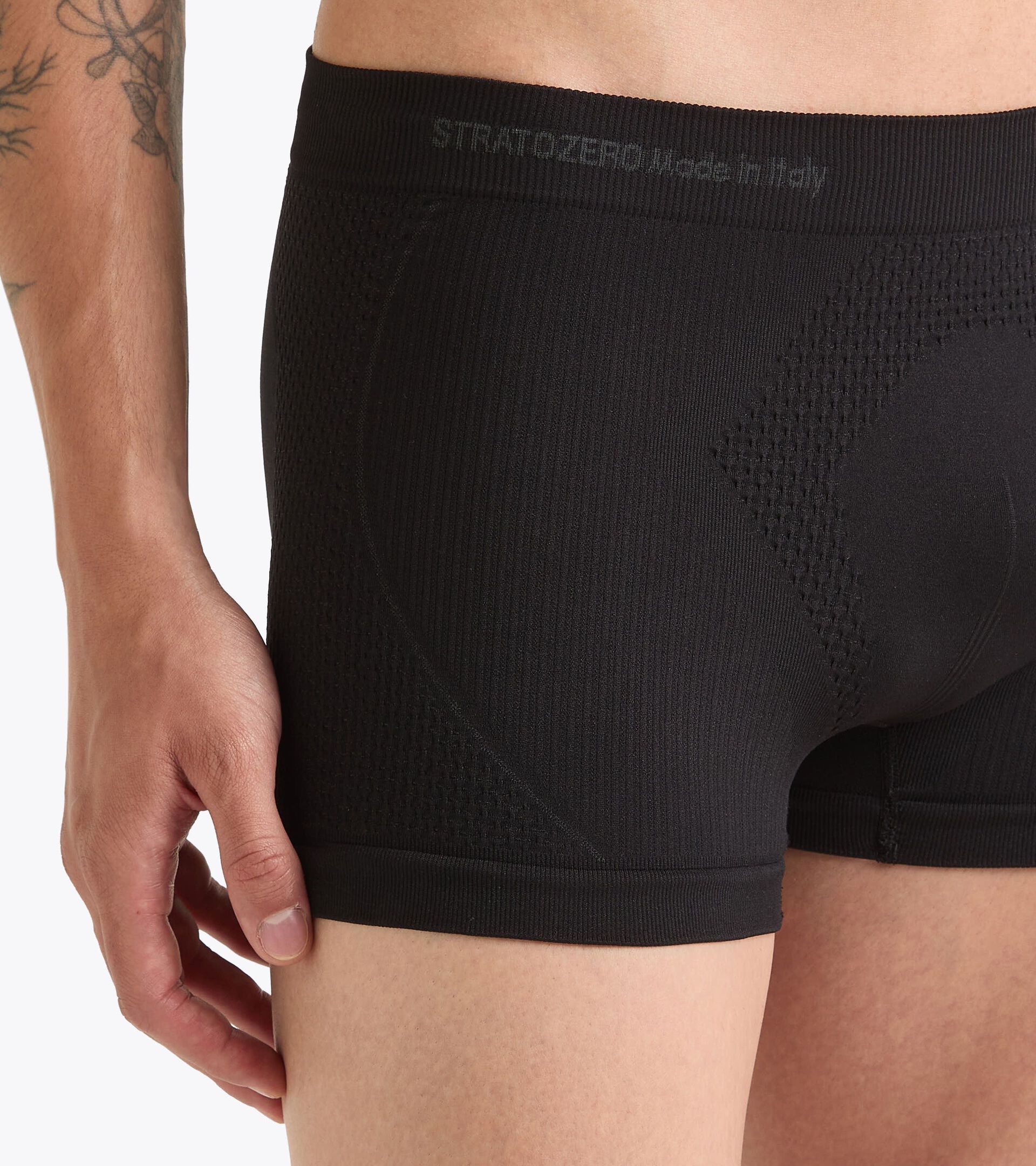 Technical running boxer briefs - Pack of 2 - Men’s BOXER STRATOZERO BLACK - Diadora
