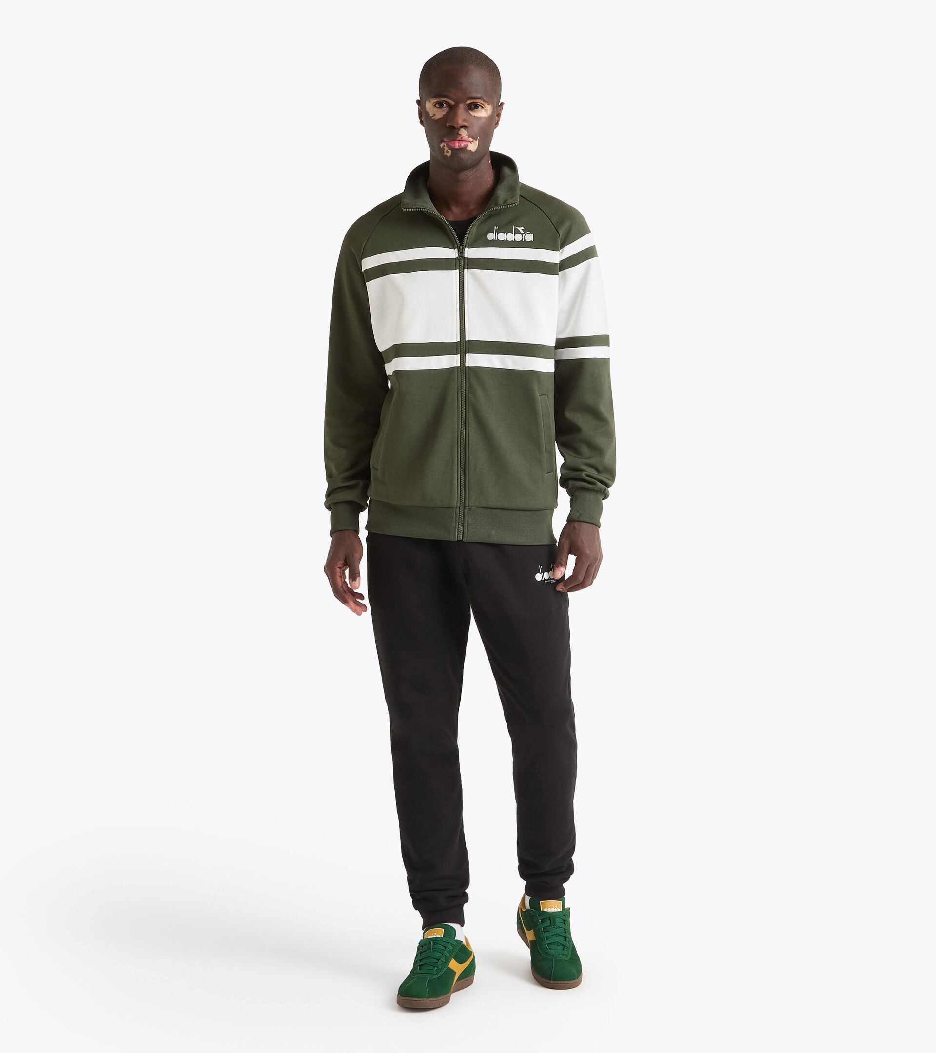 80s-inspired sports jacket - All-gender JACKET 80S GREEN RIFLE - Diadora