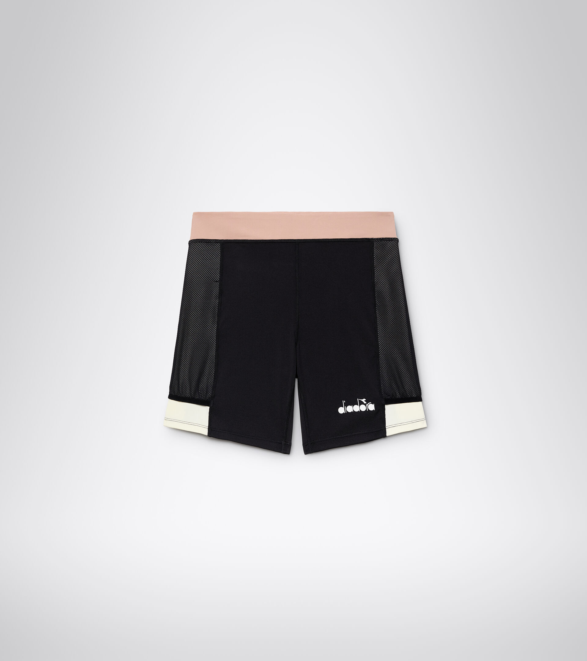Damen-Tennis-Shorts L. SHORT TIGHTS POCKET SCHWARZ/MAHAGONI ROSE - Diadora