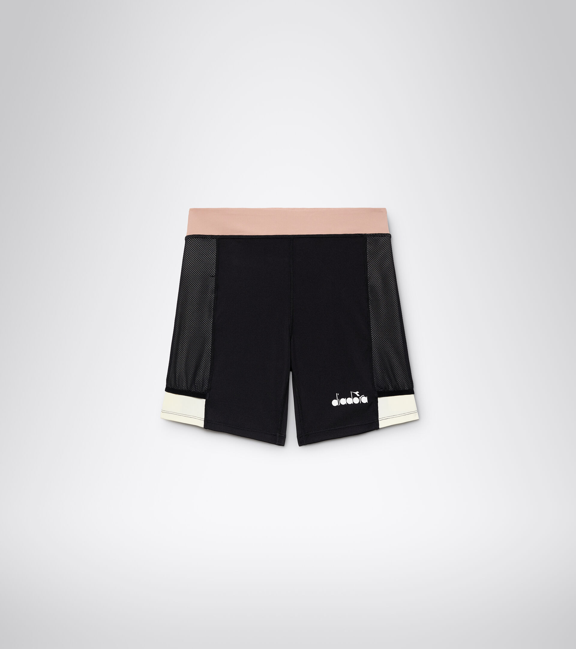 Tennis Shorts - Women L. SHORT TIGHTS POCKET BLACK/MAHOGANY ROSE - Diadora