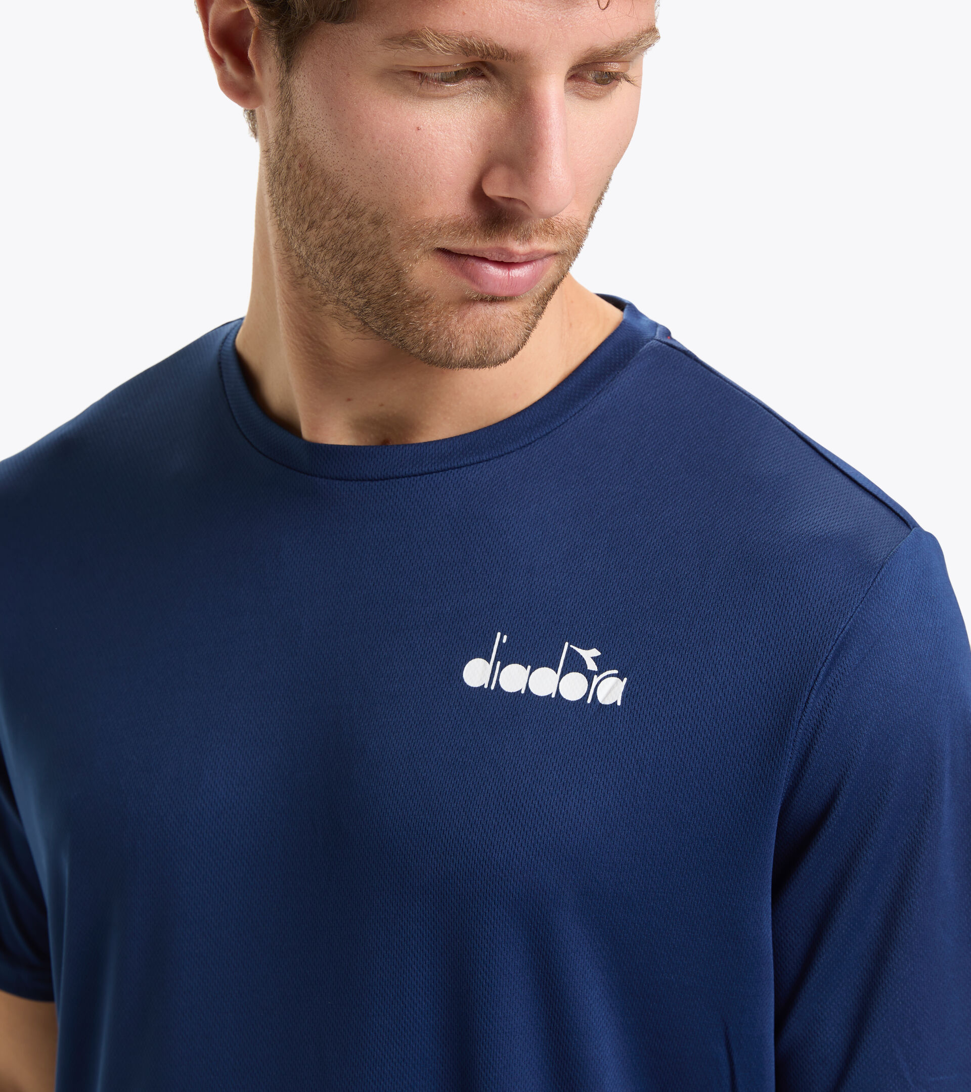 Short-sleeved tennis T-shirt - Men SS CORE T-SHIRT T SALTIRE NAVY - Diadora