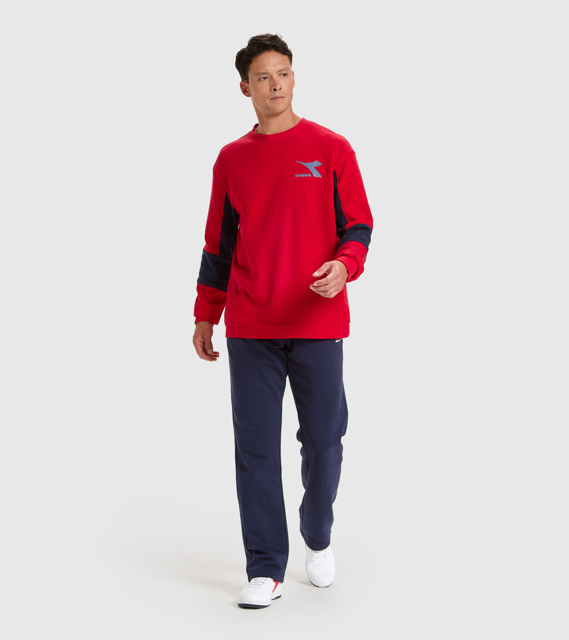Crew-neck sweatshirt - Men SWEATSHIRT CREW SHIELD TANGO RED - Diadora