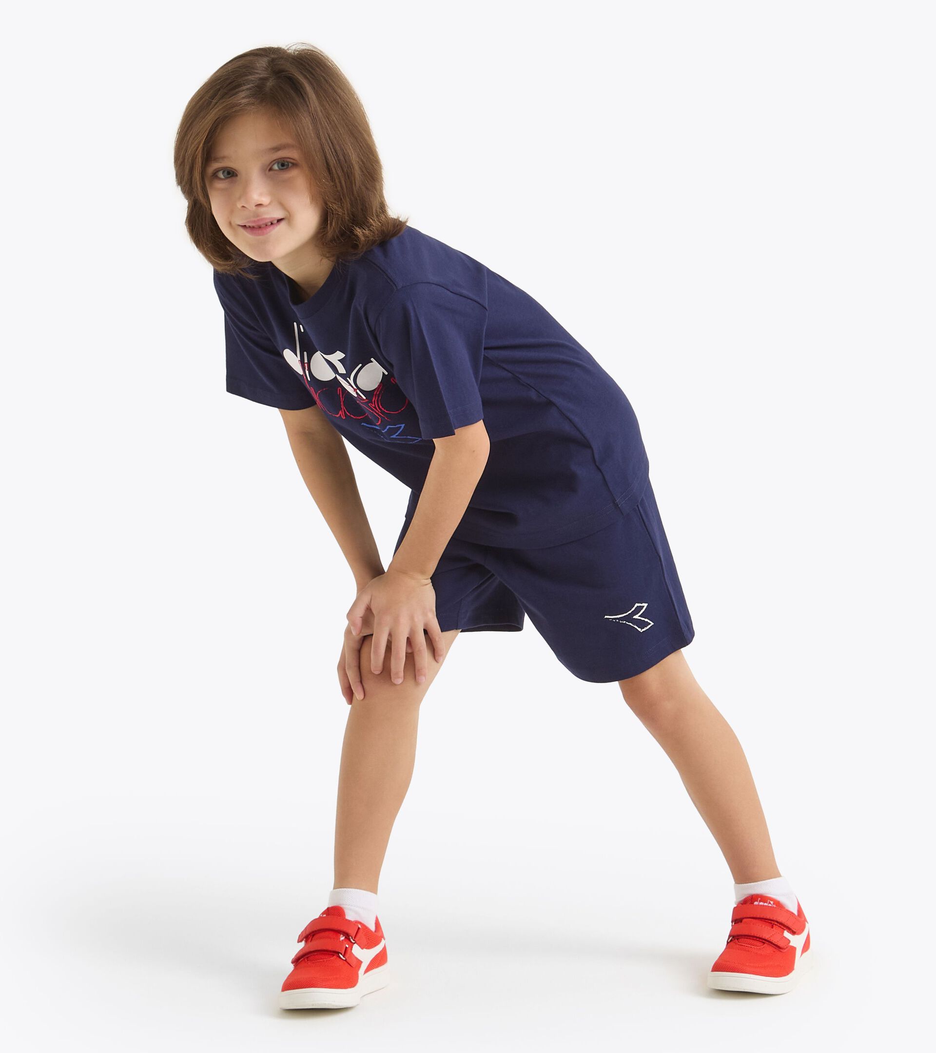 Sports set - T-shirt and shorts - Boy JB. SET  ESSENTIAL SPORTS SS BLUE DENIM - Diadora