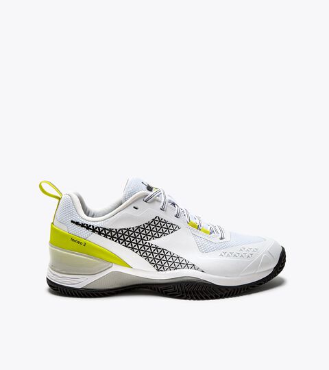 Tennis shoes for clay courts - Women BLUSHIELD TORNEO 2 W CLAY WHITE/BLACK/EVENING PRIMROSE - Diadora