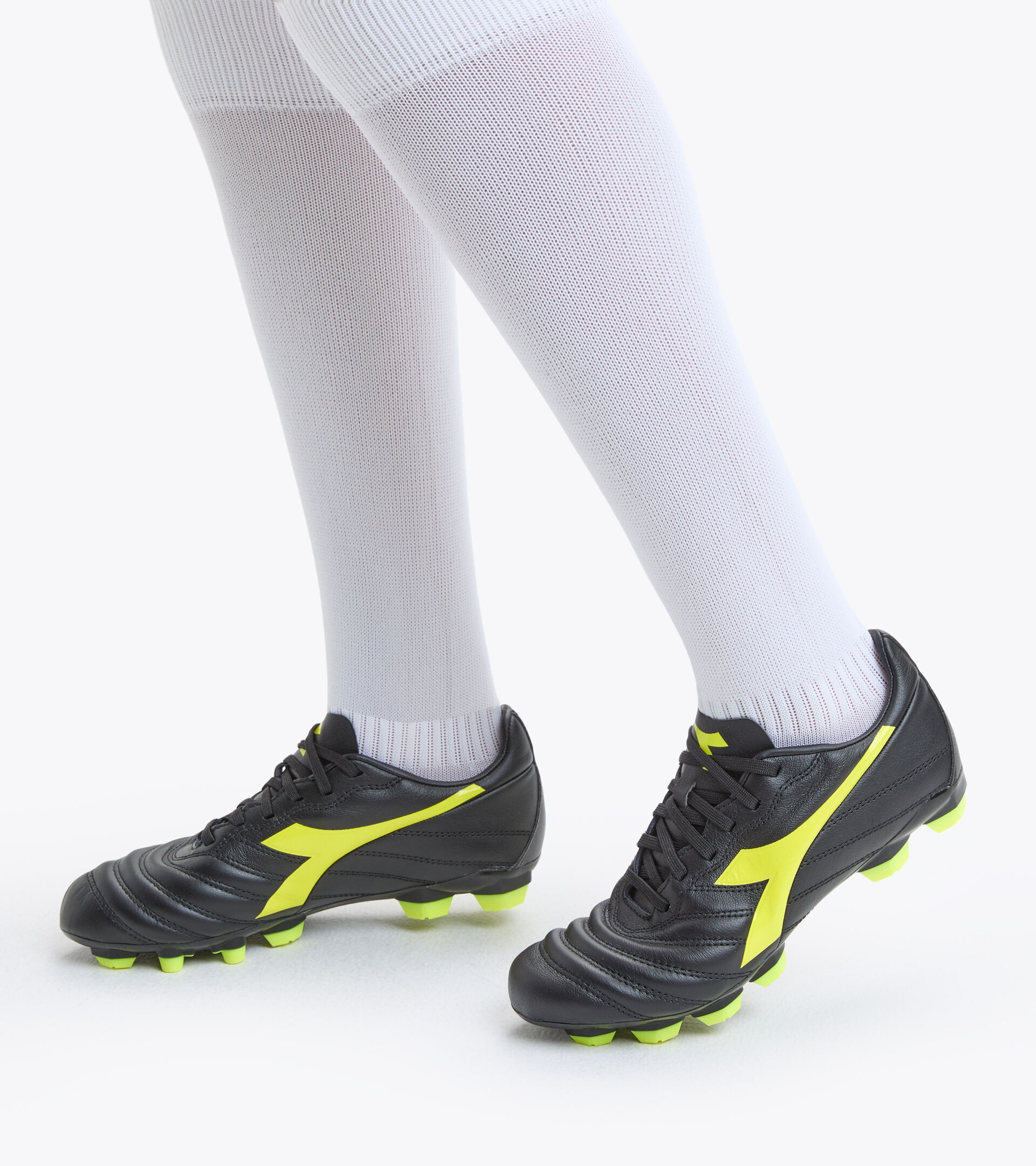 Bota de fútbol - Junior BRASIL ELITE 2 LT LPU Y NEGRO/AMARILLO FLUO DD - Diadora