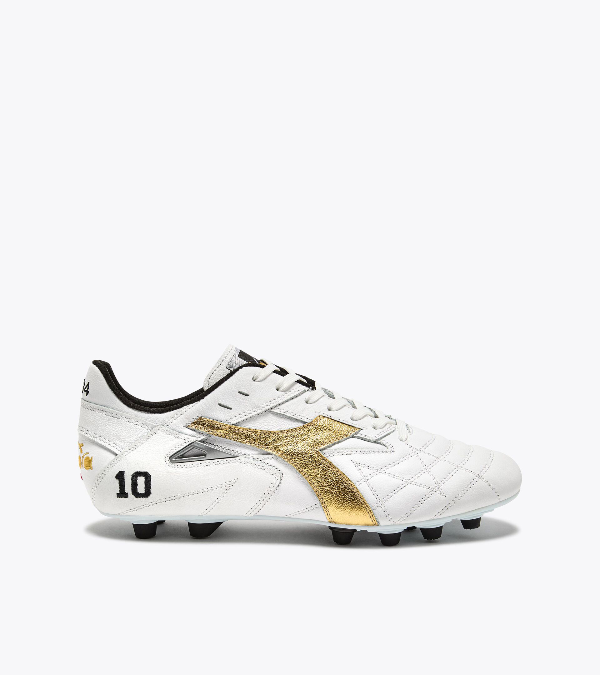 Made In Italy calcio boots for firm ground - Men's M.WINNER  ITA OG 94 LT+  MDPU WHITE/GOLD - Diadora