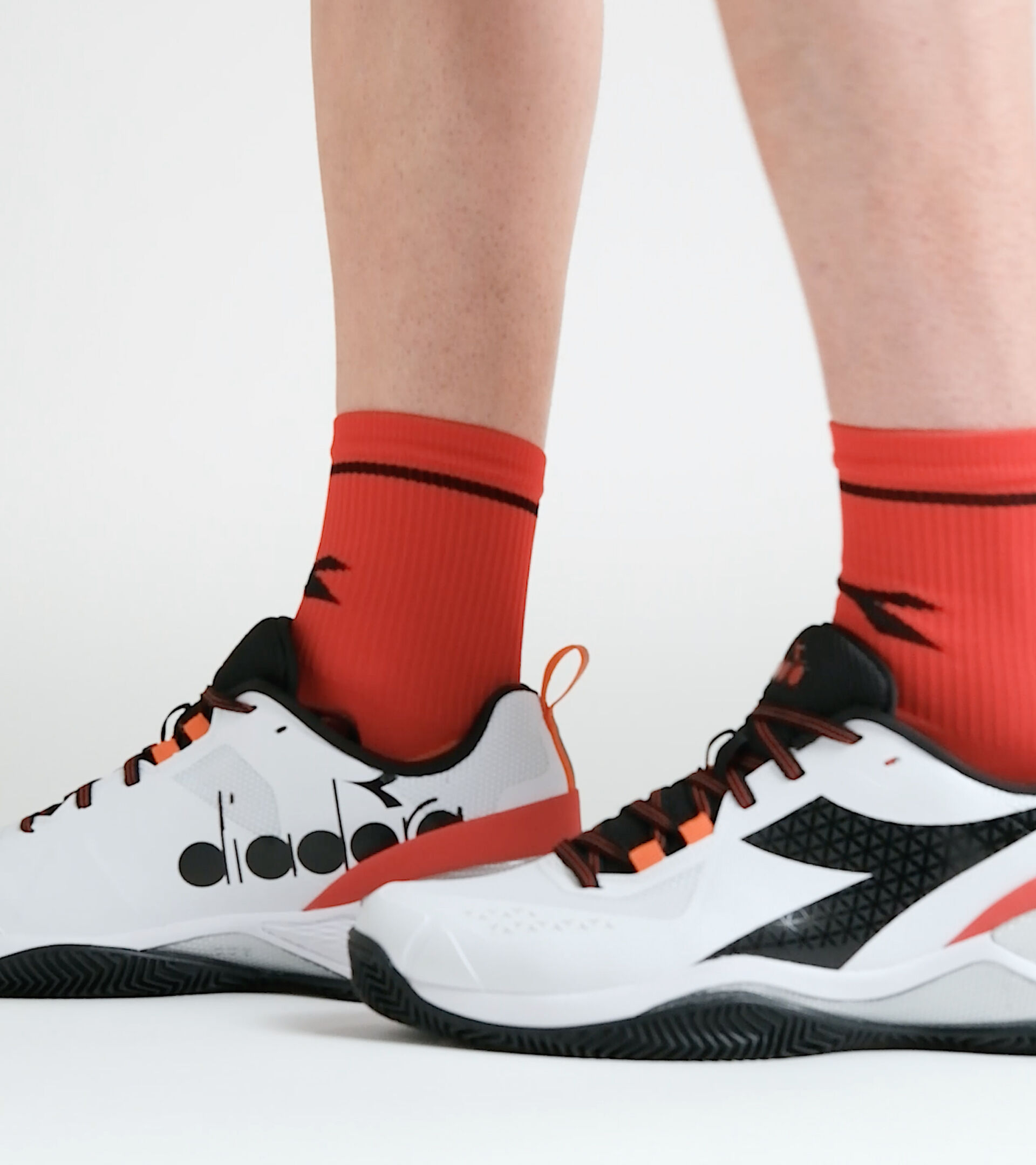Tennis shoes - Men BLUSHIELD TORNEO CLAY WHITE/BLACK/FIERY RED - Diadora