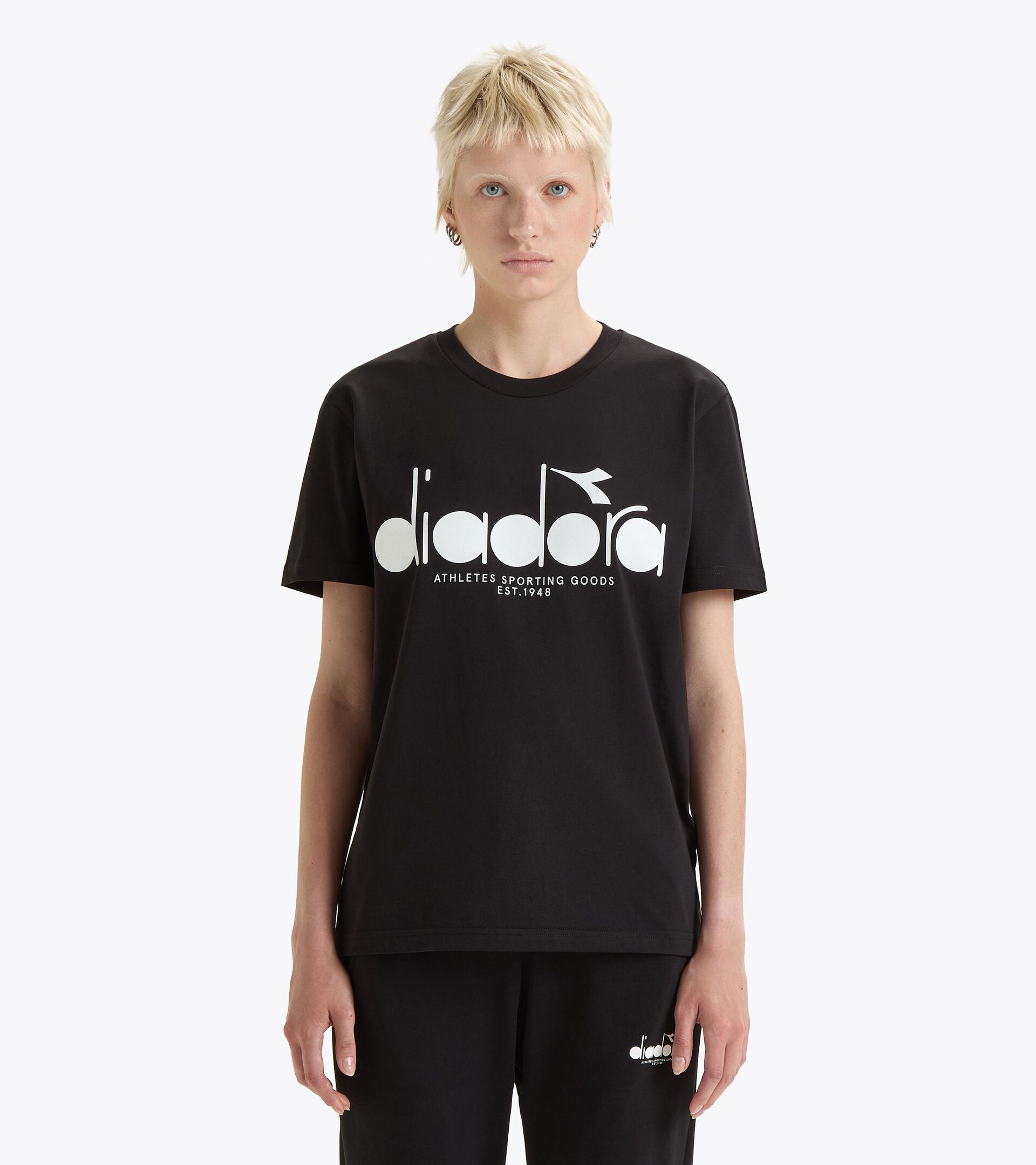 T-shirt - All-Gender T-SHIRT SS LOGO BLACK - Diadora