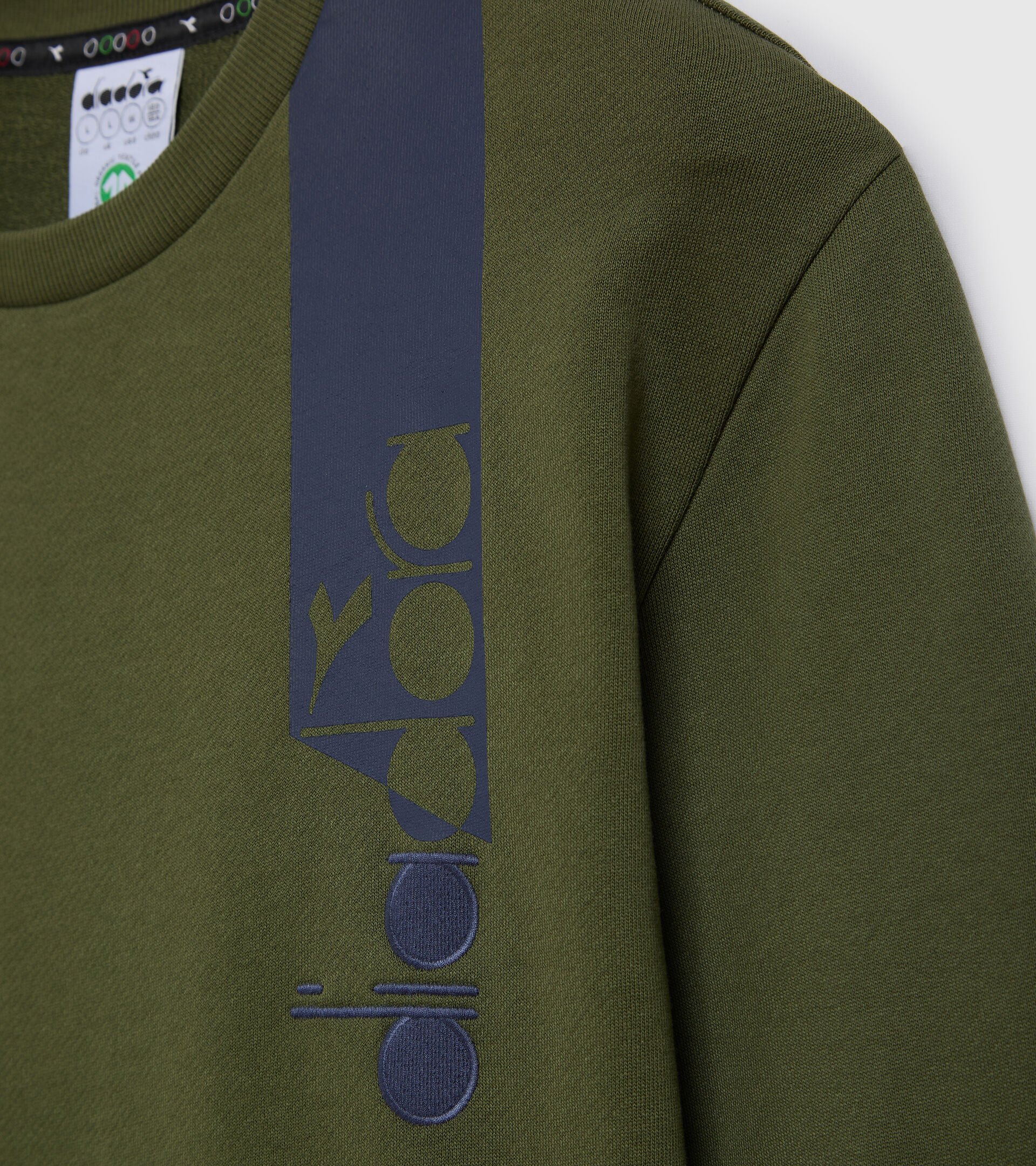 Apparel Sportswear UOMO SWEATSHIRT CREW ICON CYPRESS GREEN Diadora