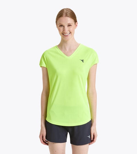 T-shirt da tennis - Donna L. T-SHIRT TEAM GIALLO FLUO DD - Diadora