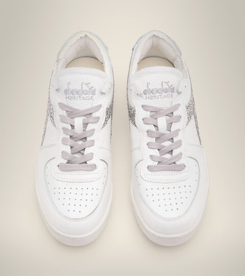 MI BASKET ROW CUT ANDROMEDA WN, WEISS/ARGENT Chaussures Heritage - Femme MI BASKET ROW CUT ANDROMEDA WN WEISS/ARGENT - Diadora